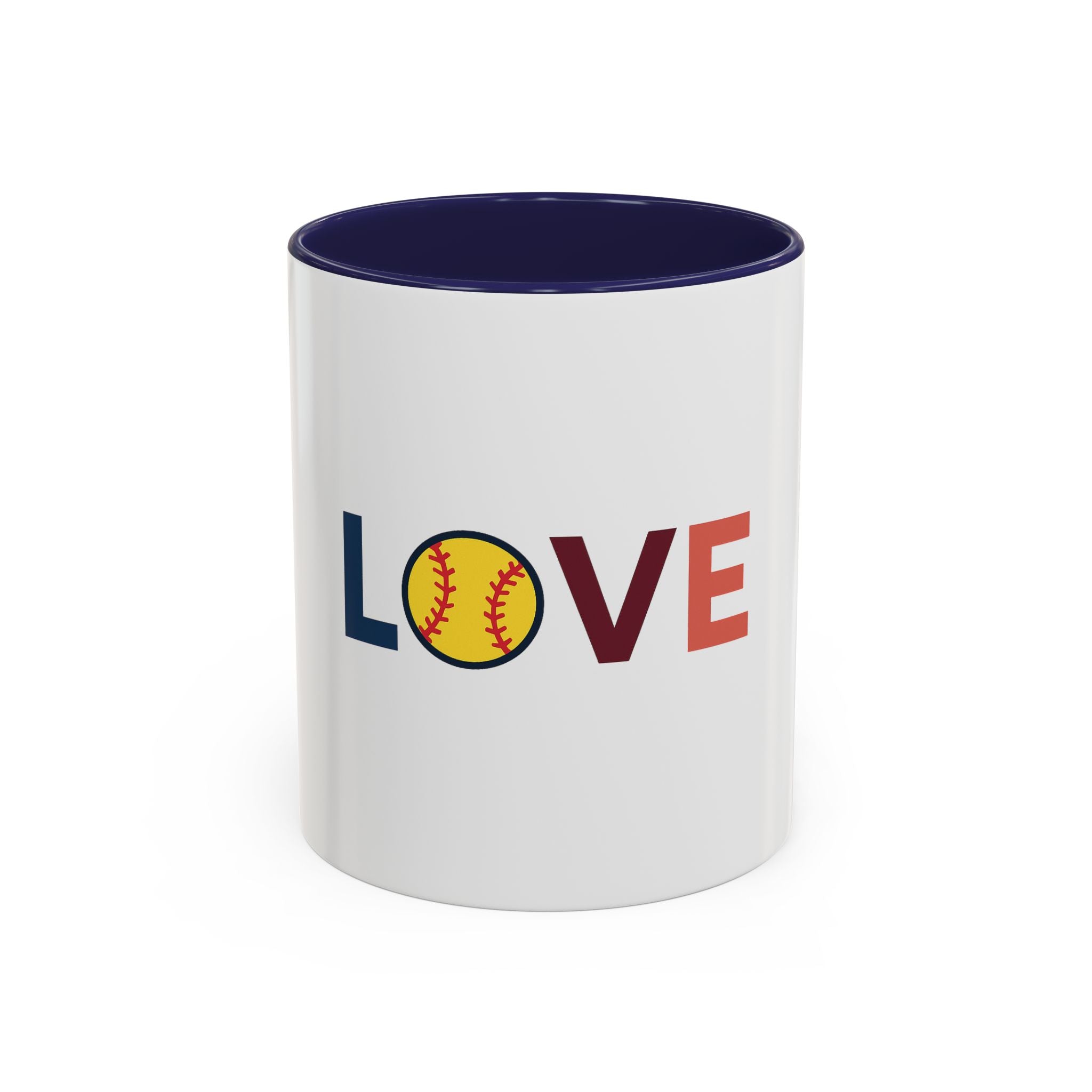 Love Baseball Accent Coffee Mug
