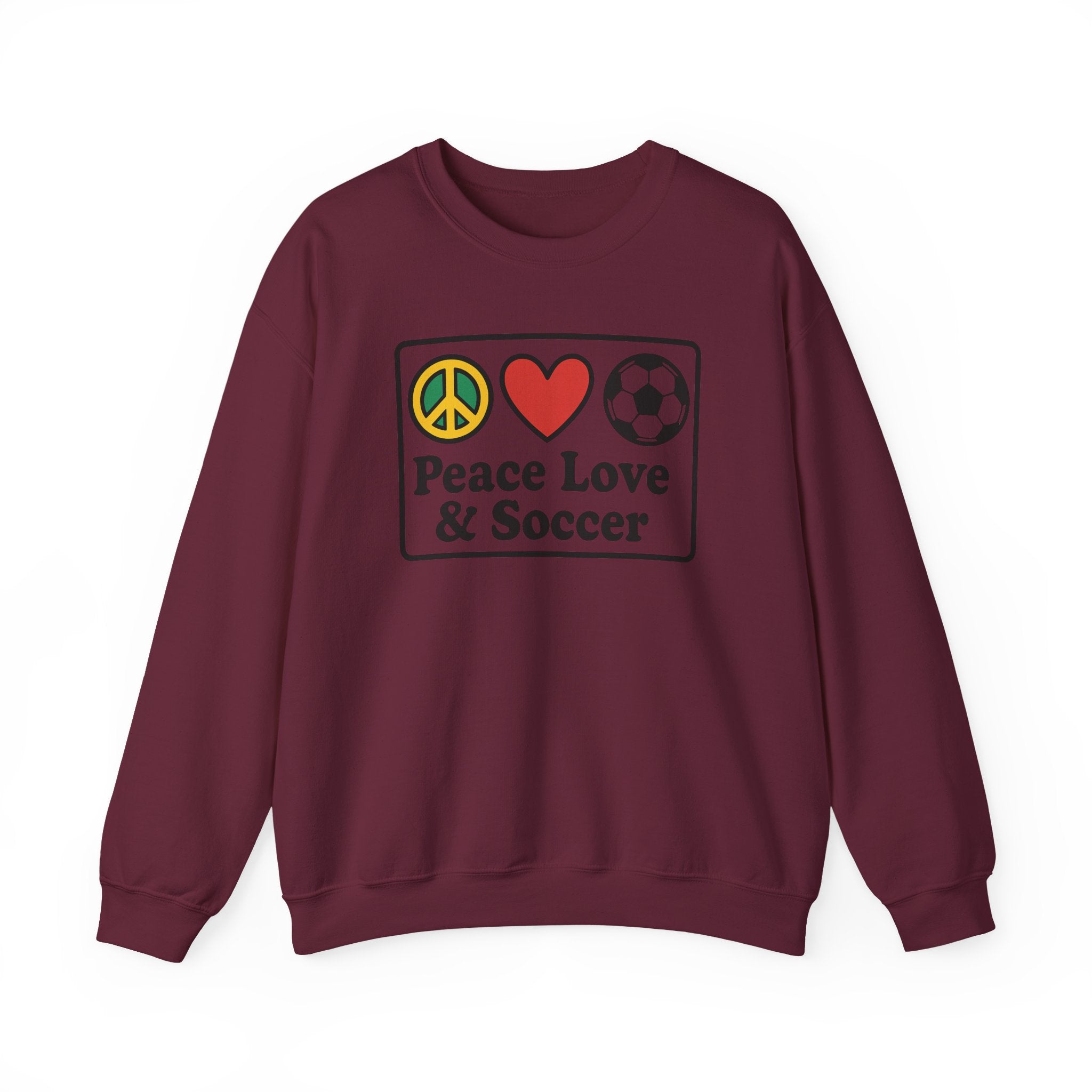 Peace Love & Soccer Crewneck Sweatshirt