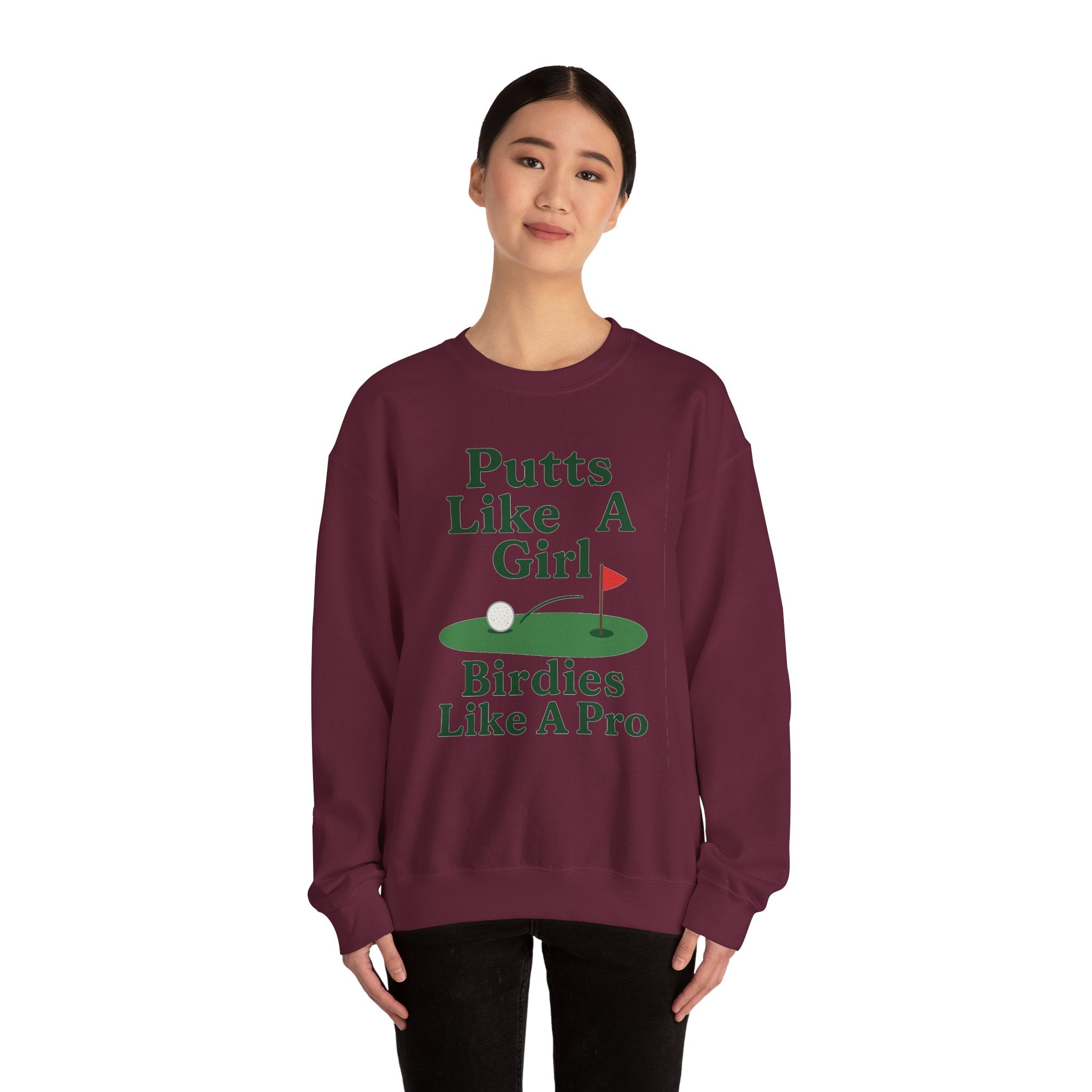 Putts Like A Girl Sweatshirt, Unisex Crewneck
