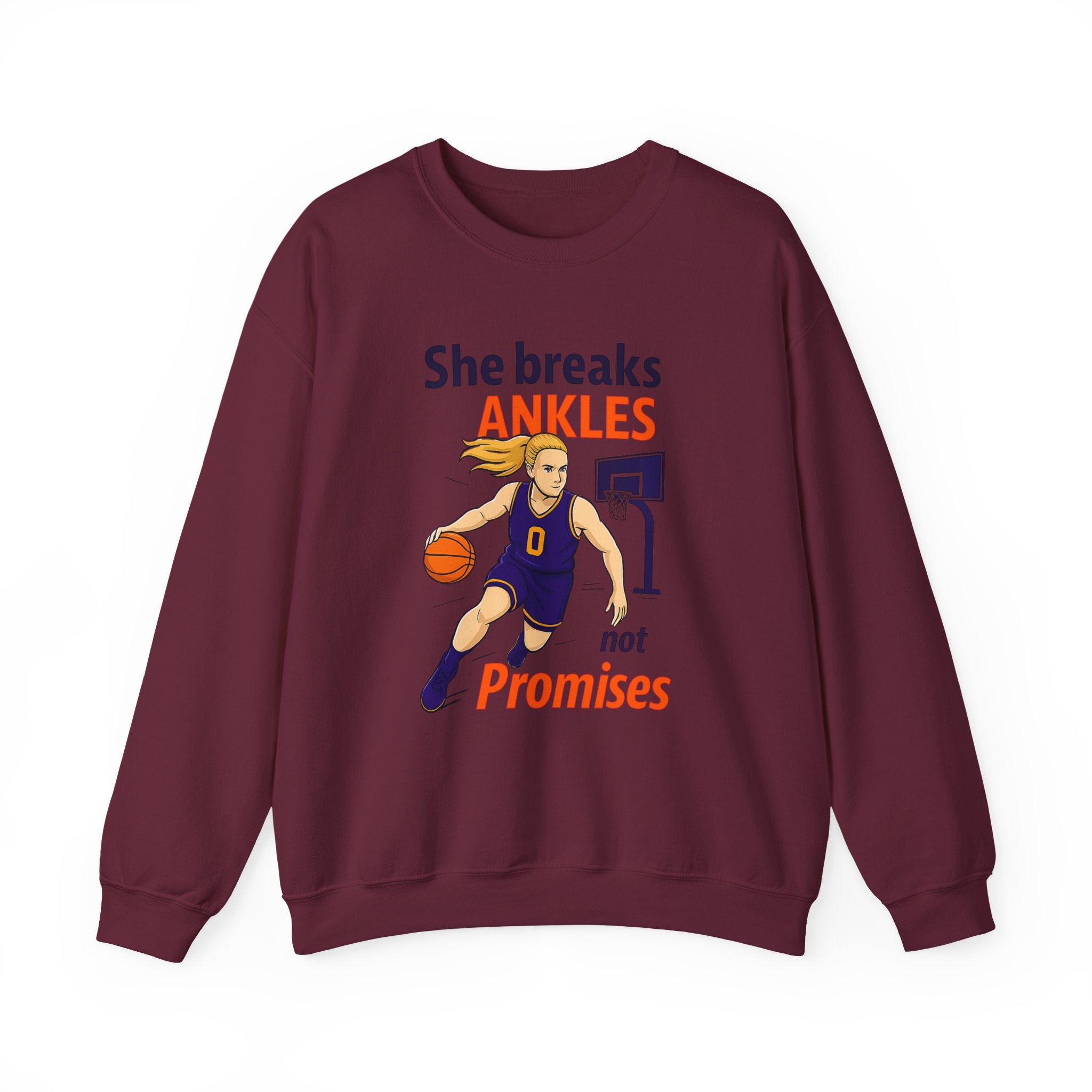 Basketball Sweatshirt, She Breaks Ankles Crewneck