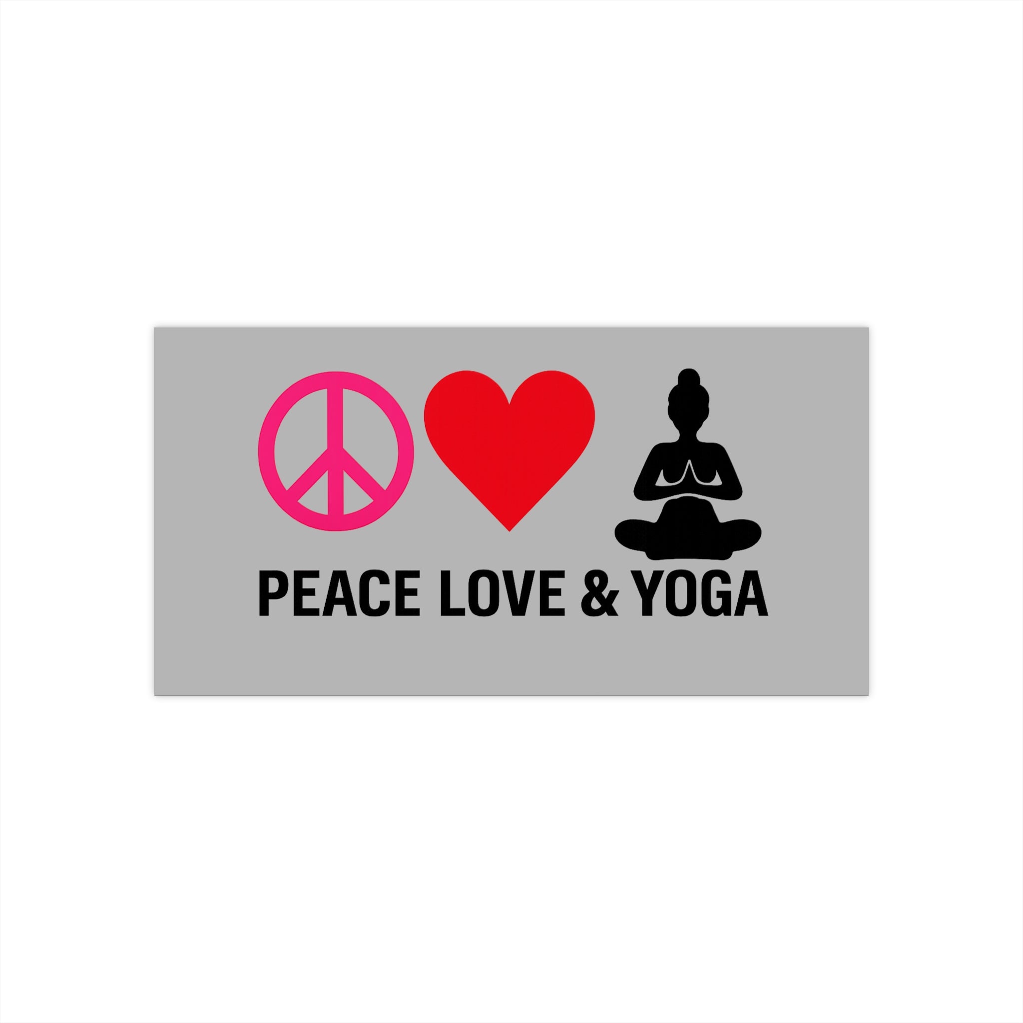 Peace Love & Yoga Bumper Stickers for Wellness Enthusiasts