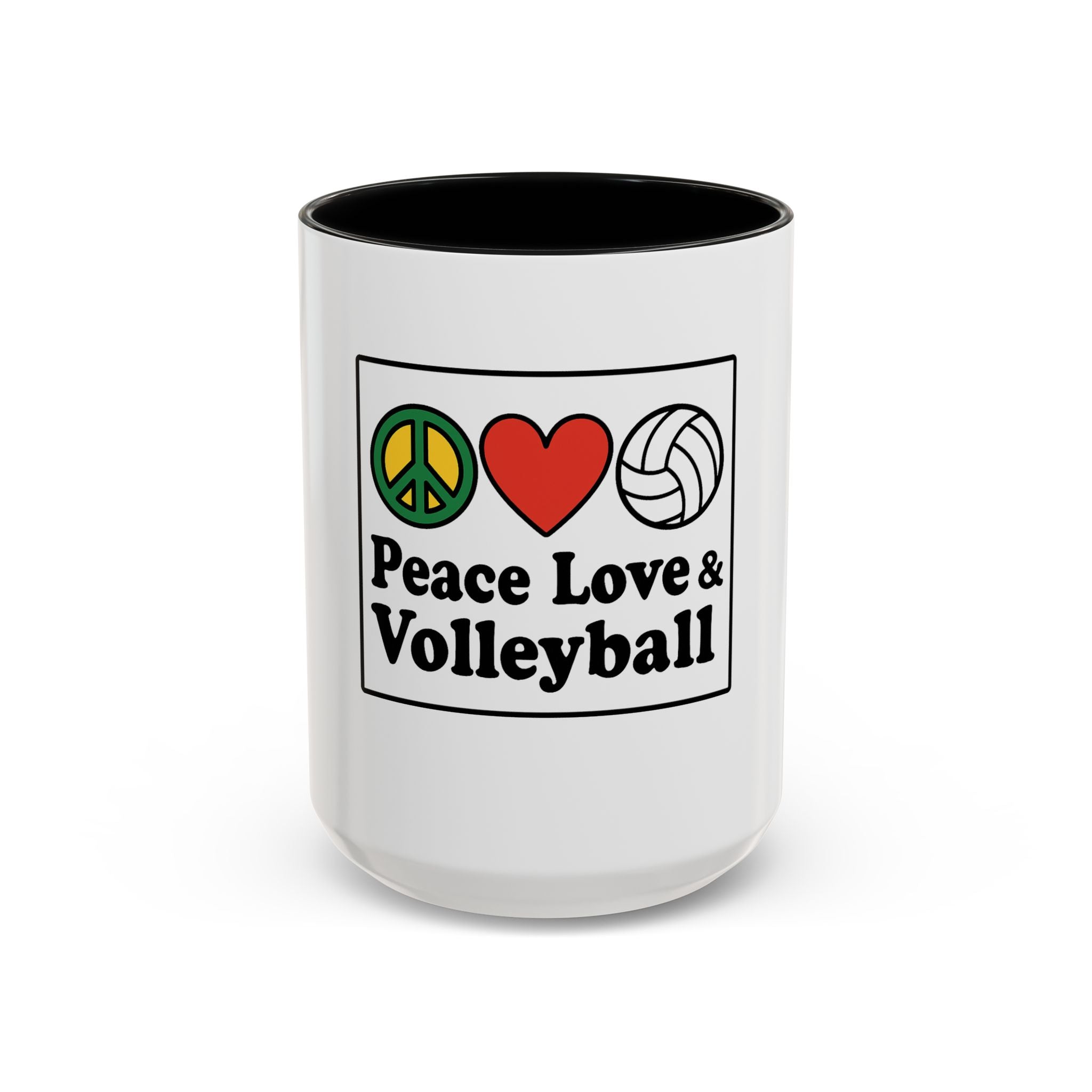 Peace Love & Volleyball Coffee Mug