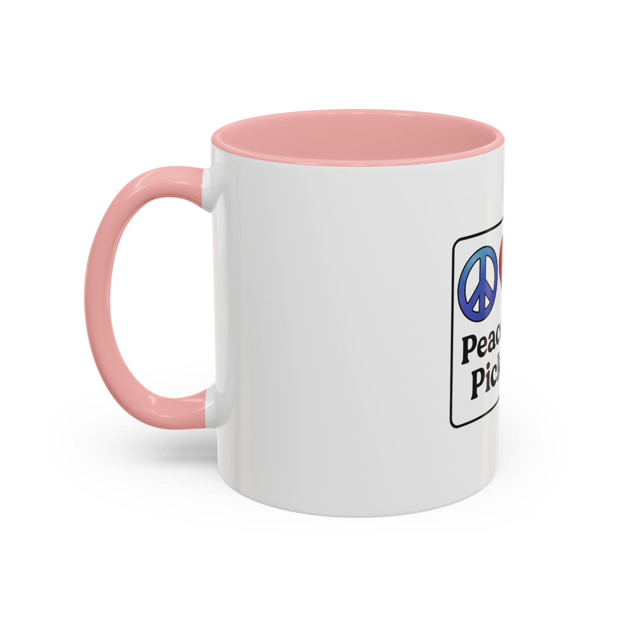Peace Love & Pickleball Accent Mug