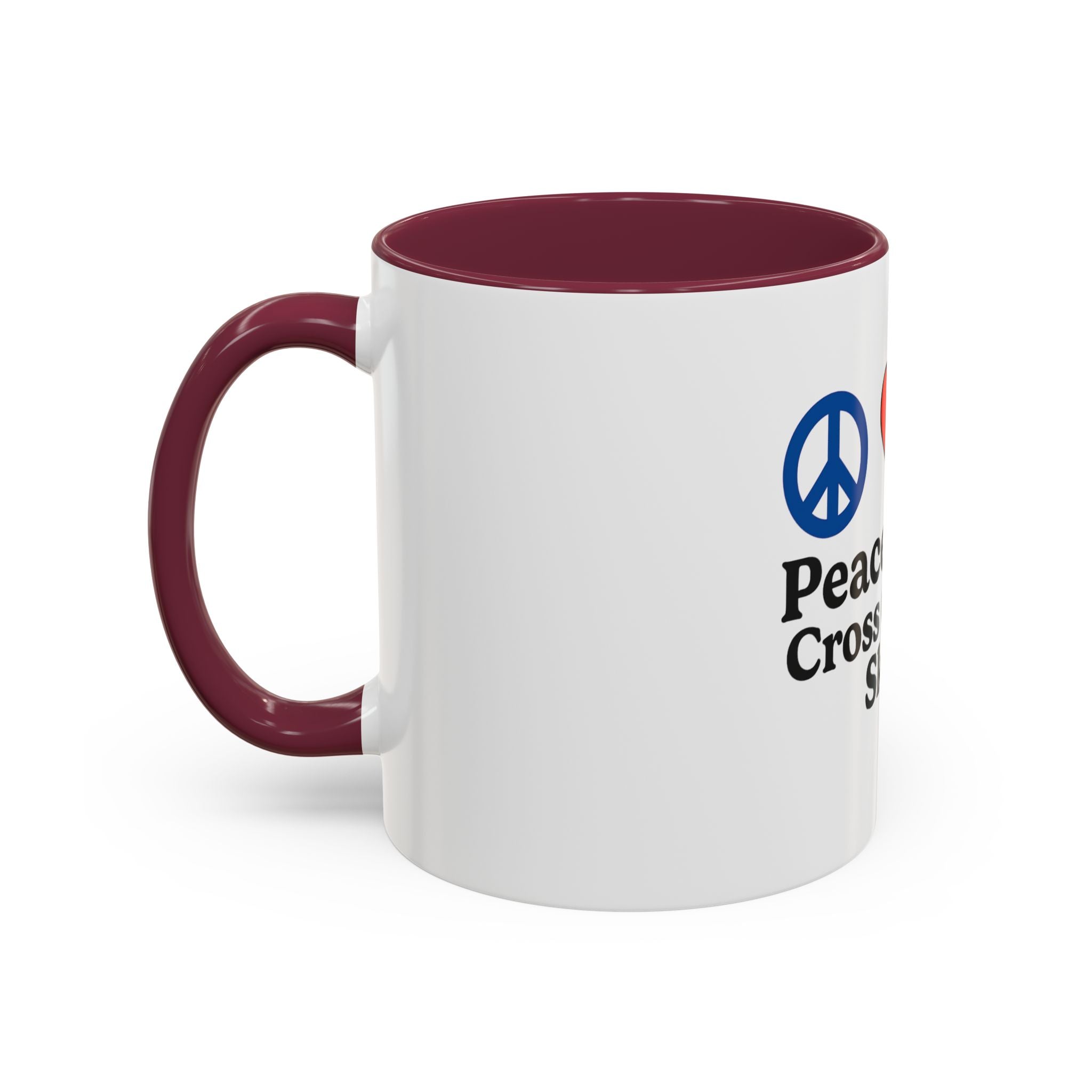 Peace, Love & Cross Country Skiing Mug