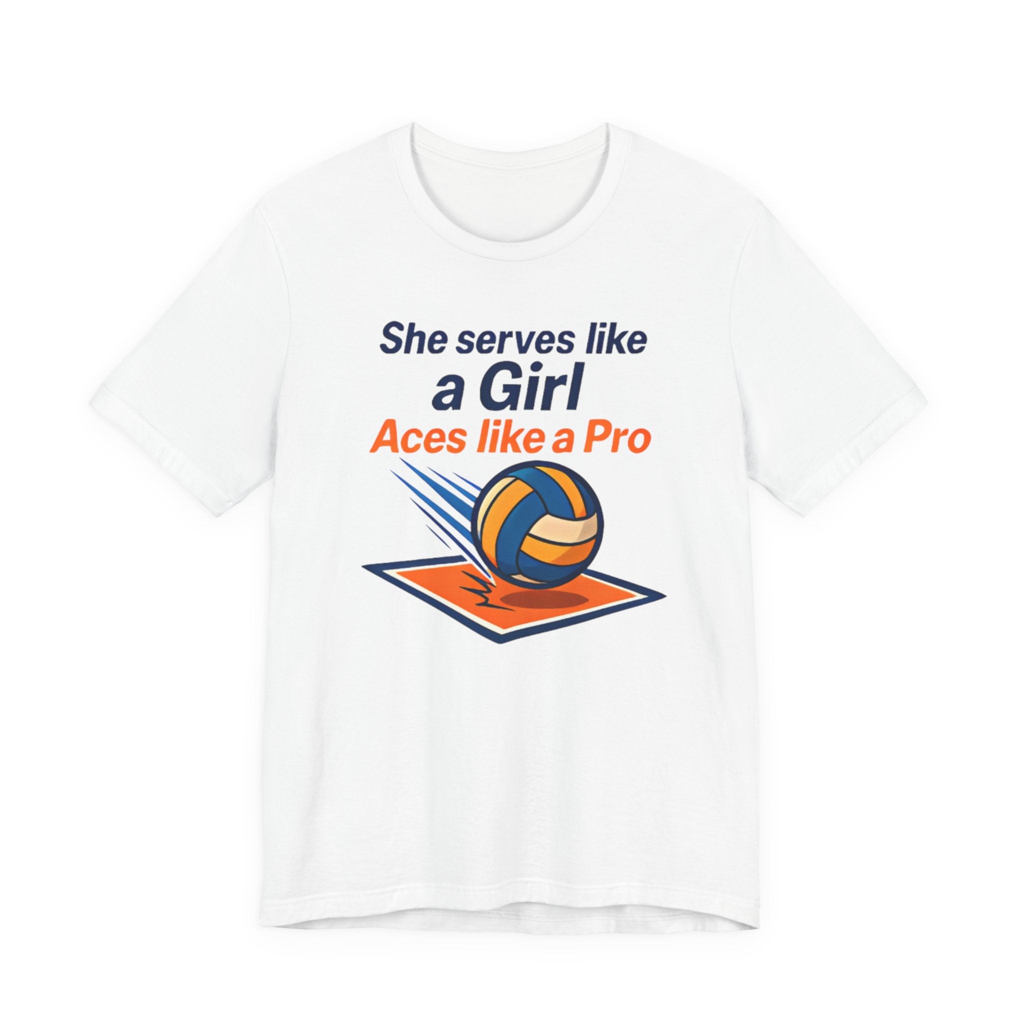 She Serves Like a Girl Tee, Volleyball Shirt