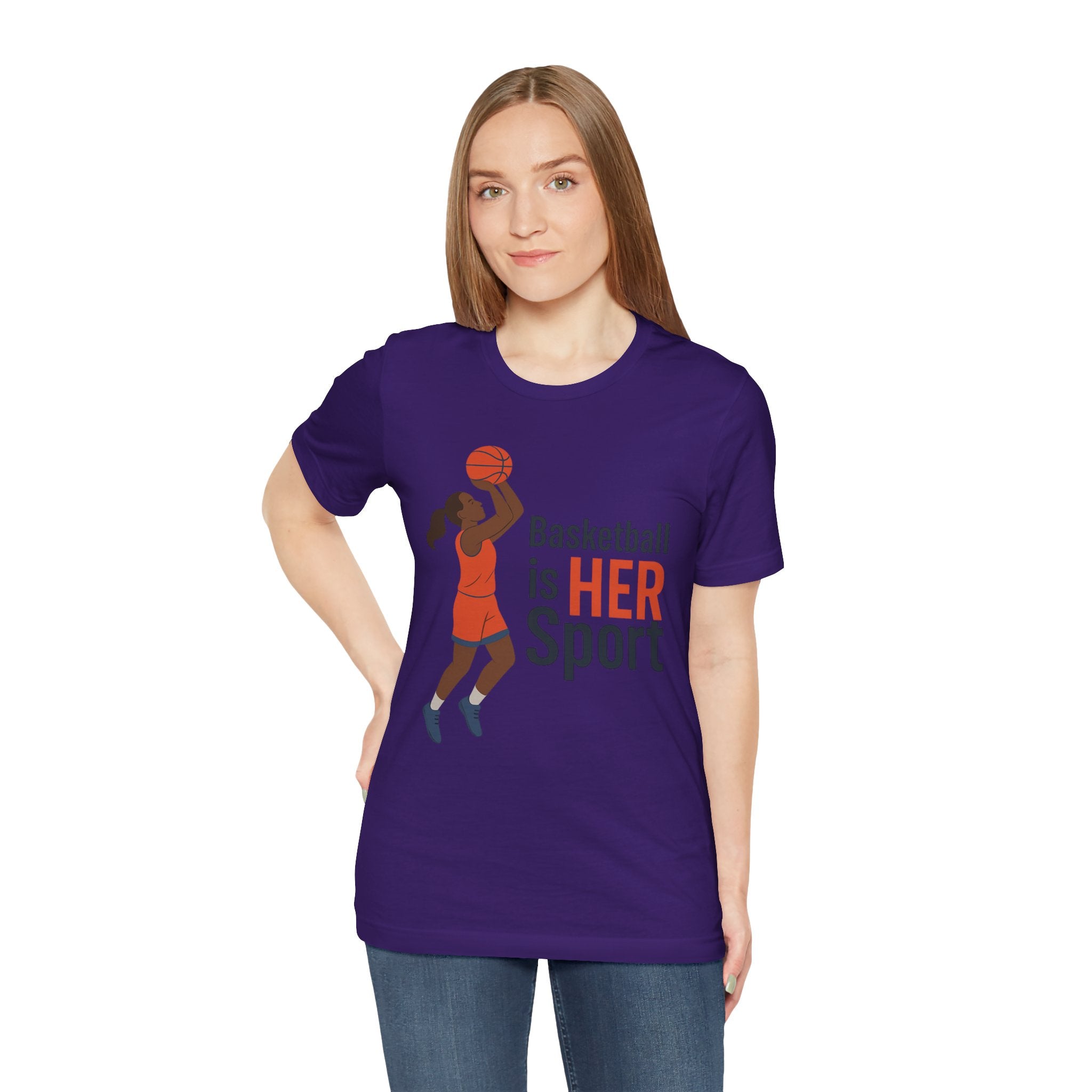 Unisex Sports Tee - Basketball Is Her Sport