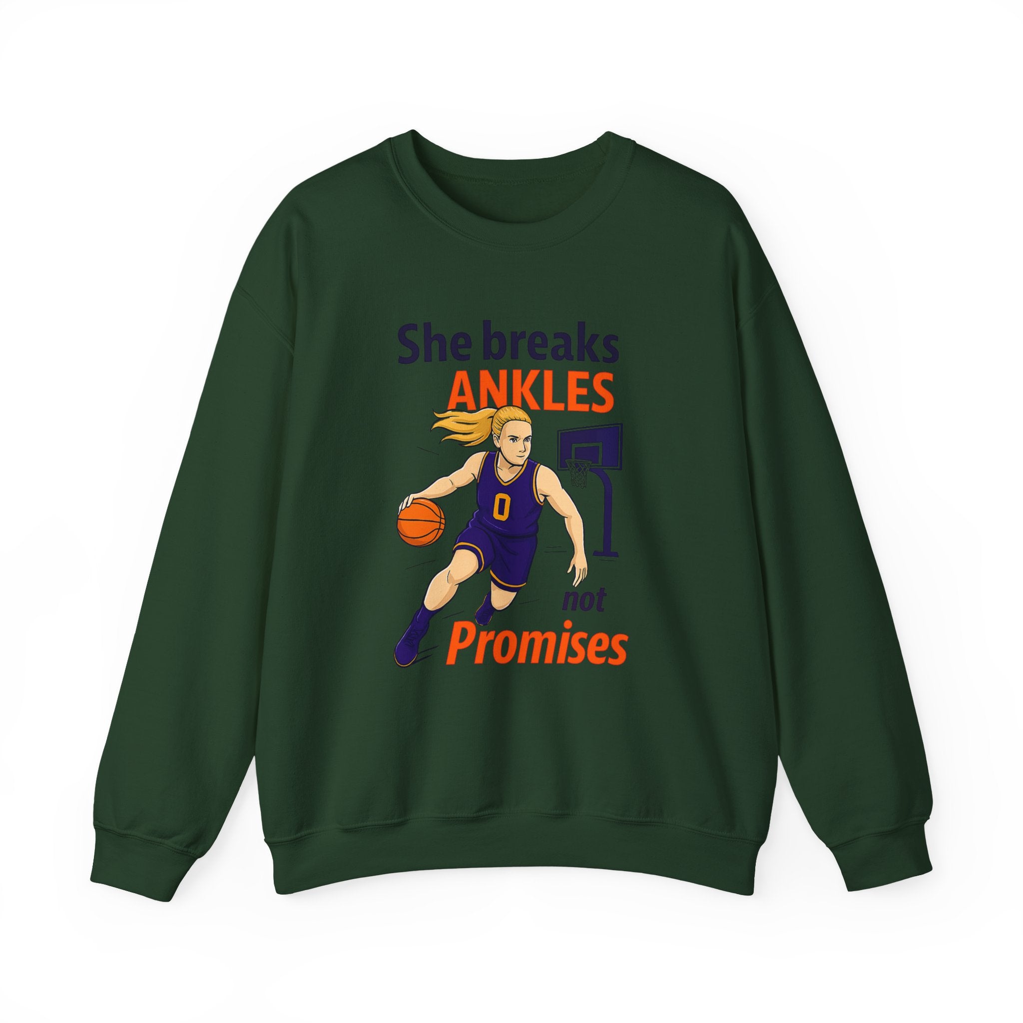 Basketball Sweatshirt, She Breaks Ankles Crewneck