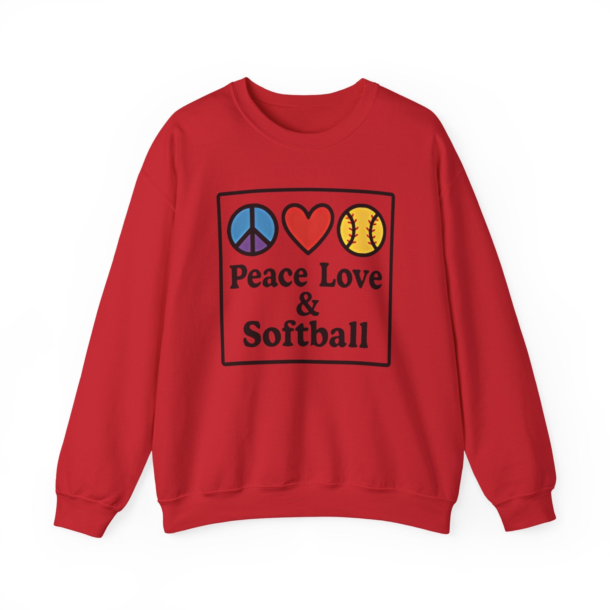 Peace Love & Softball Crewneck Sweatshirt