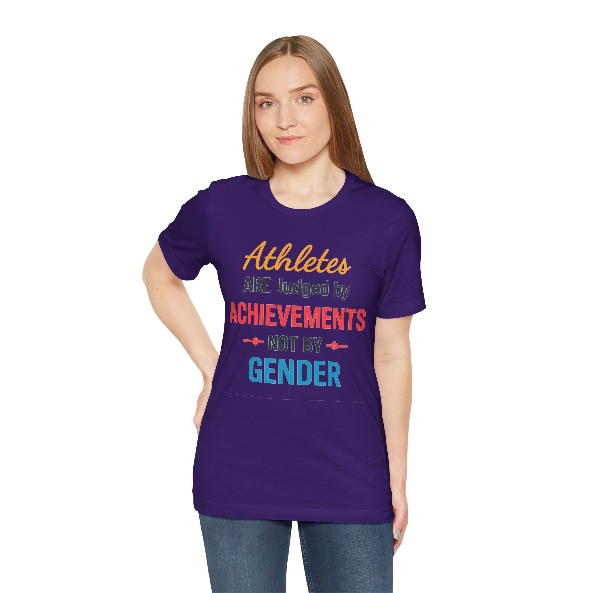 Unisex Sports Tee - Athletes Are Judged By Achievements