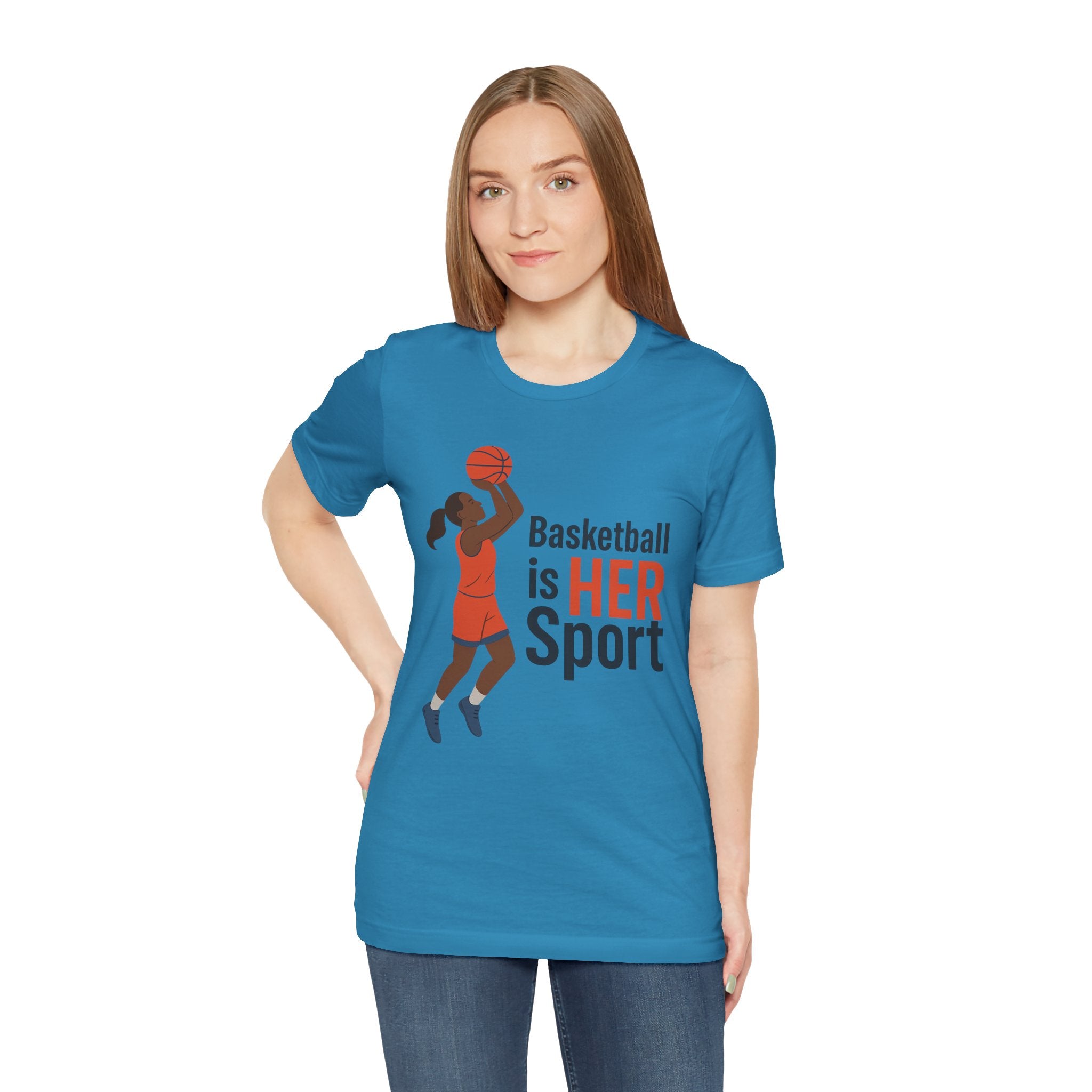 Unisex Sports Tee - Basketball Is Her Sport