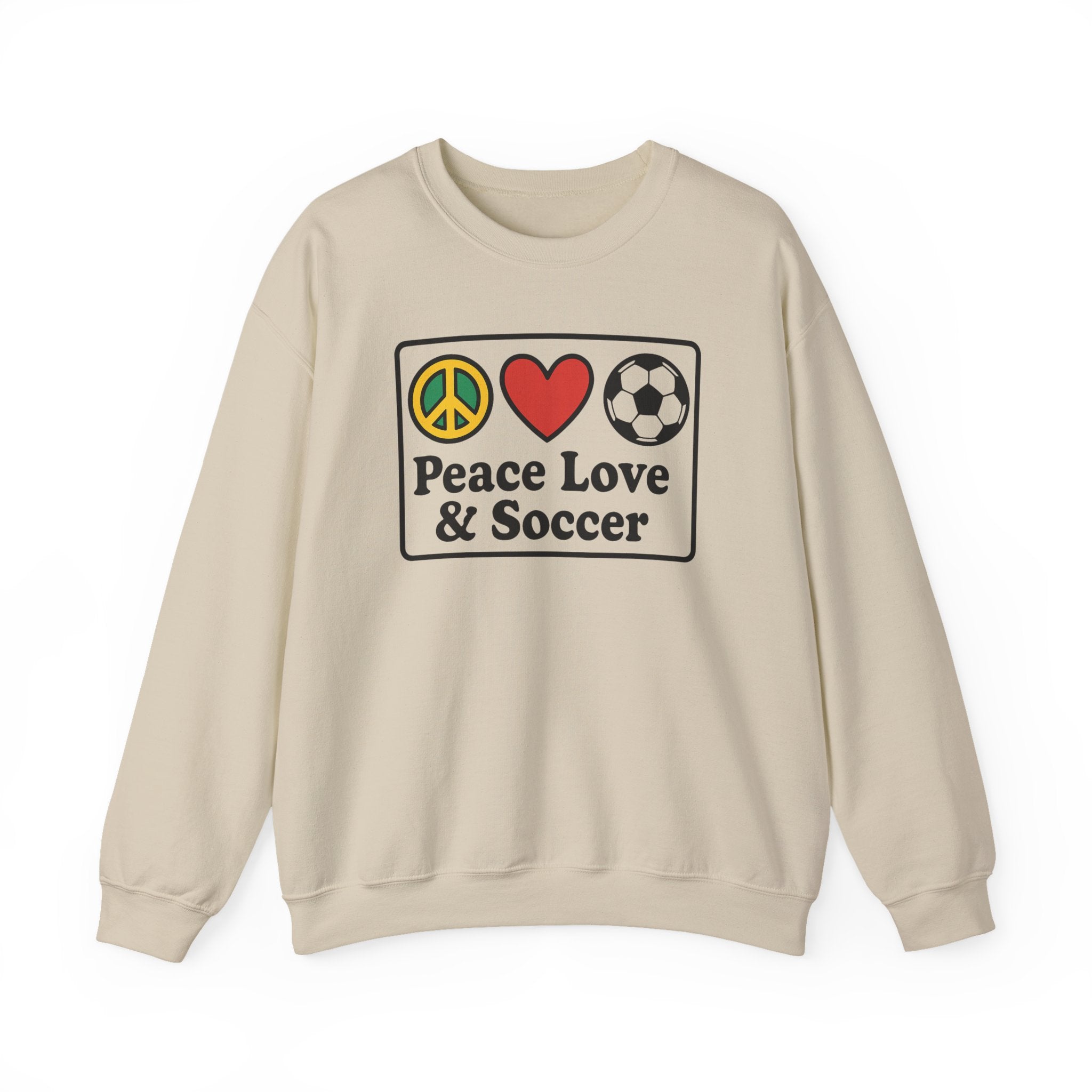 Peace Love & Soccer Crewneck Sweatshirt