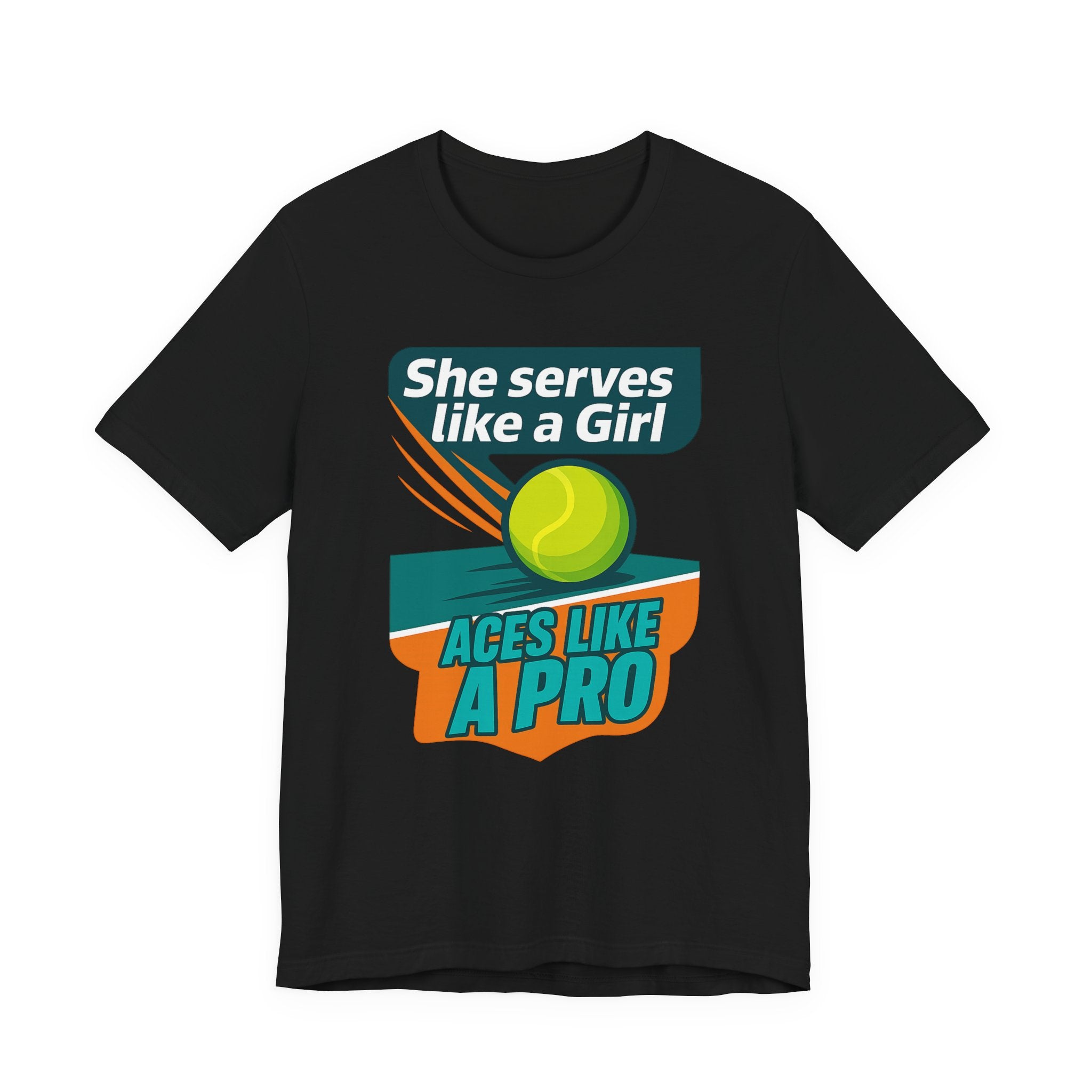 Empowering Tennis Tee - She Serves Like A Girl
