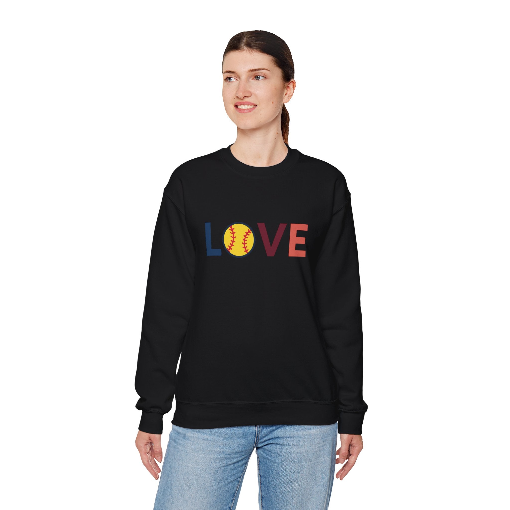 Love Baseball Crewneck Sweatshirt