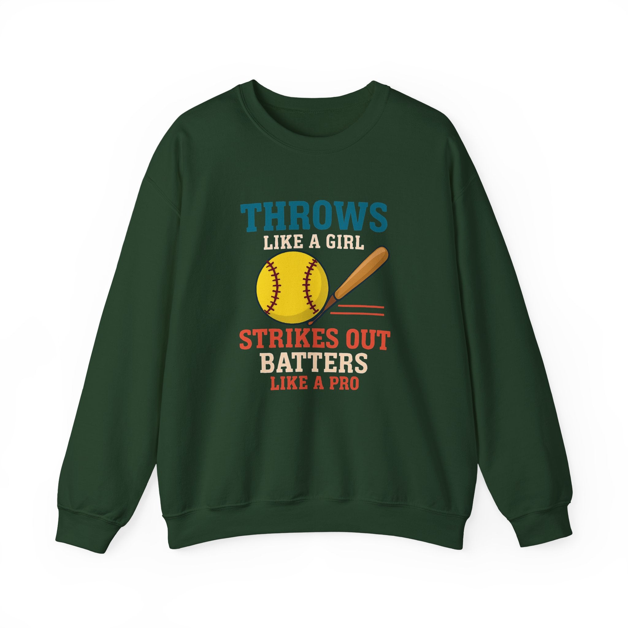 Softball Inspired Crewneck Sweatshirt