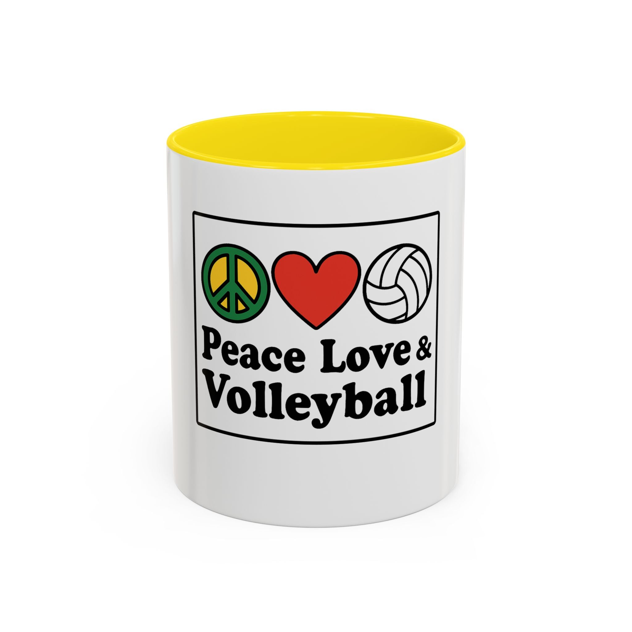 Peace Love & Volleyball Coffee Mug