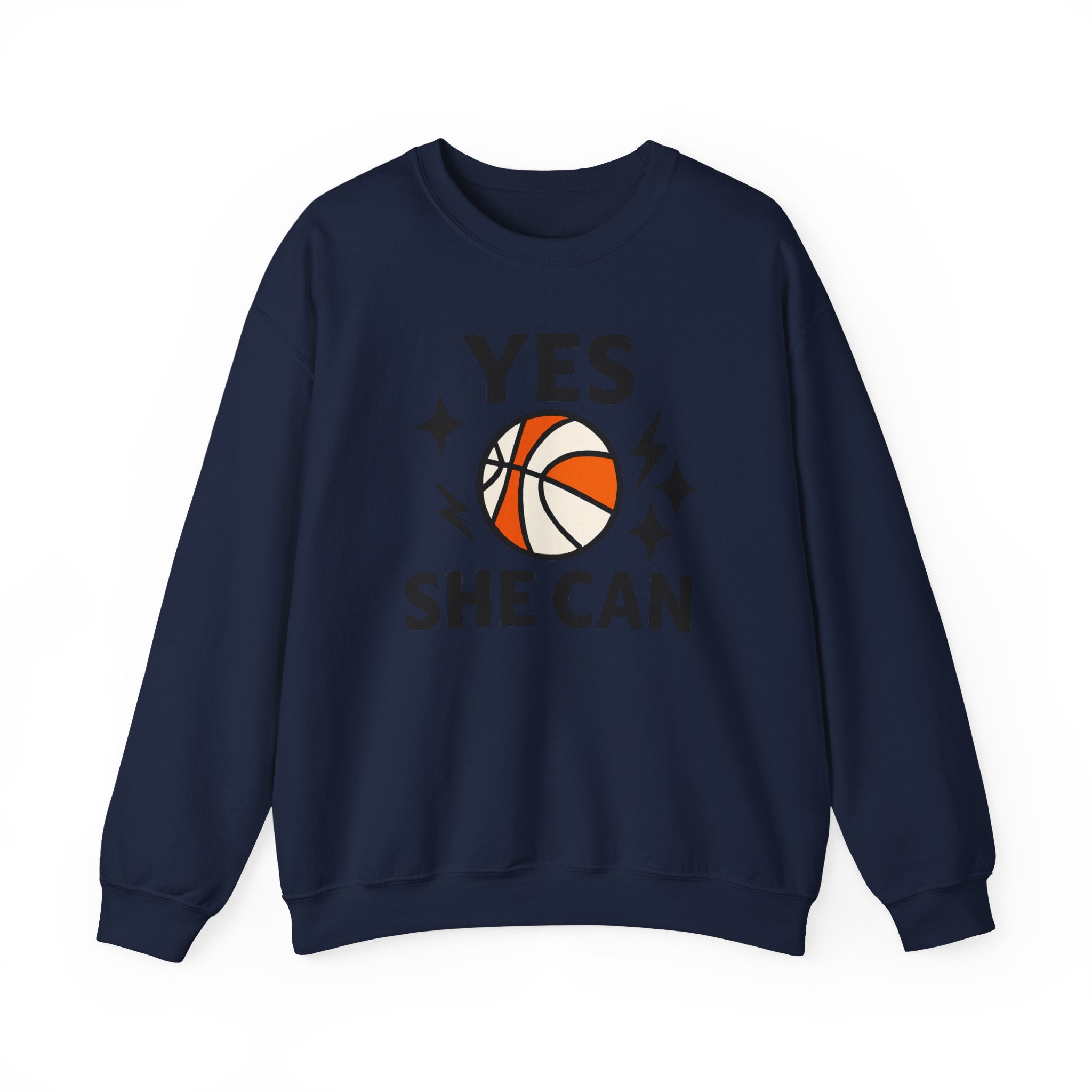 Yes, She Can Basketball Sweatshirt, Unisex Crewneck