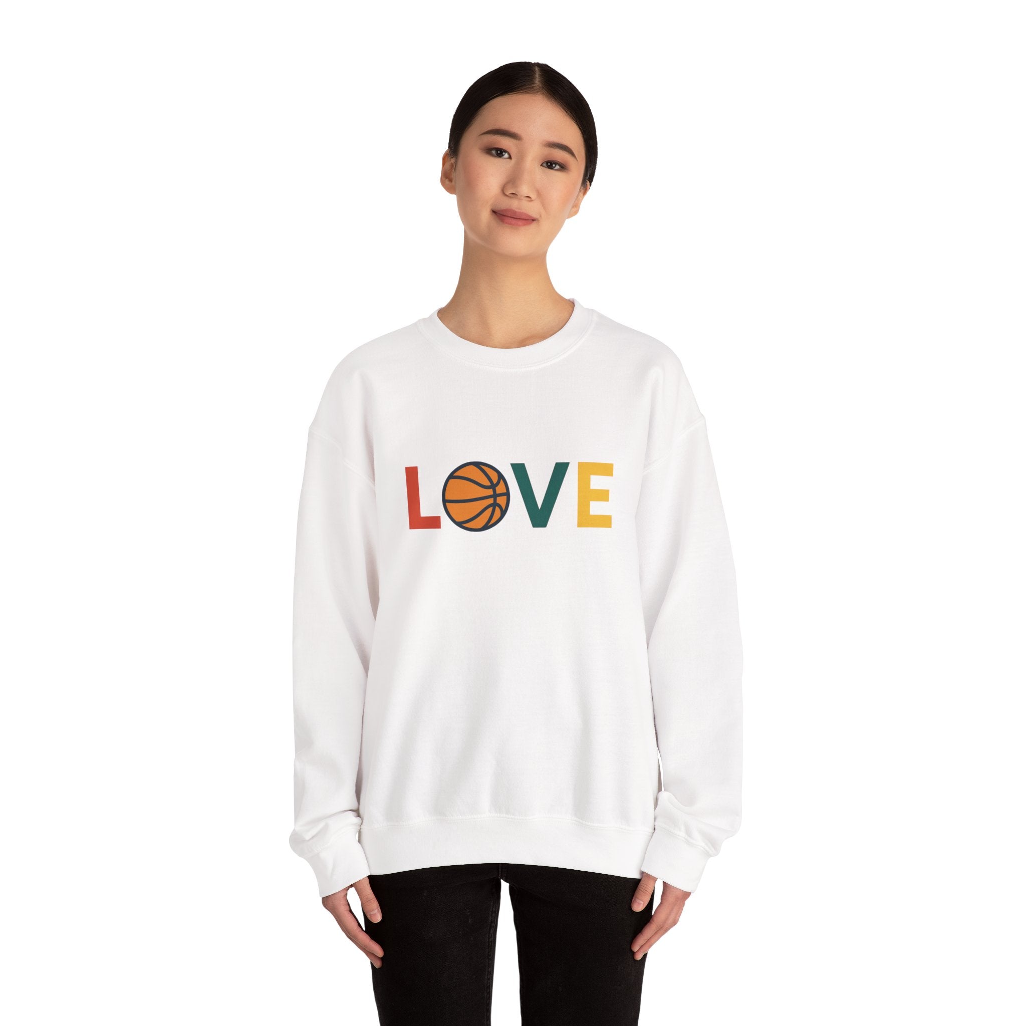 Love Basketball Sweatshirt, Unisex Crewneck