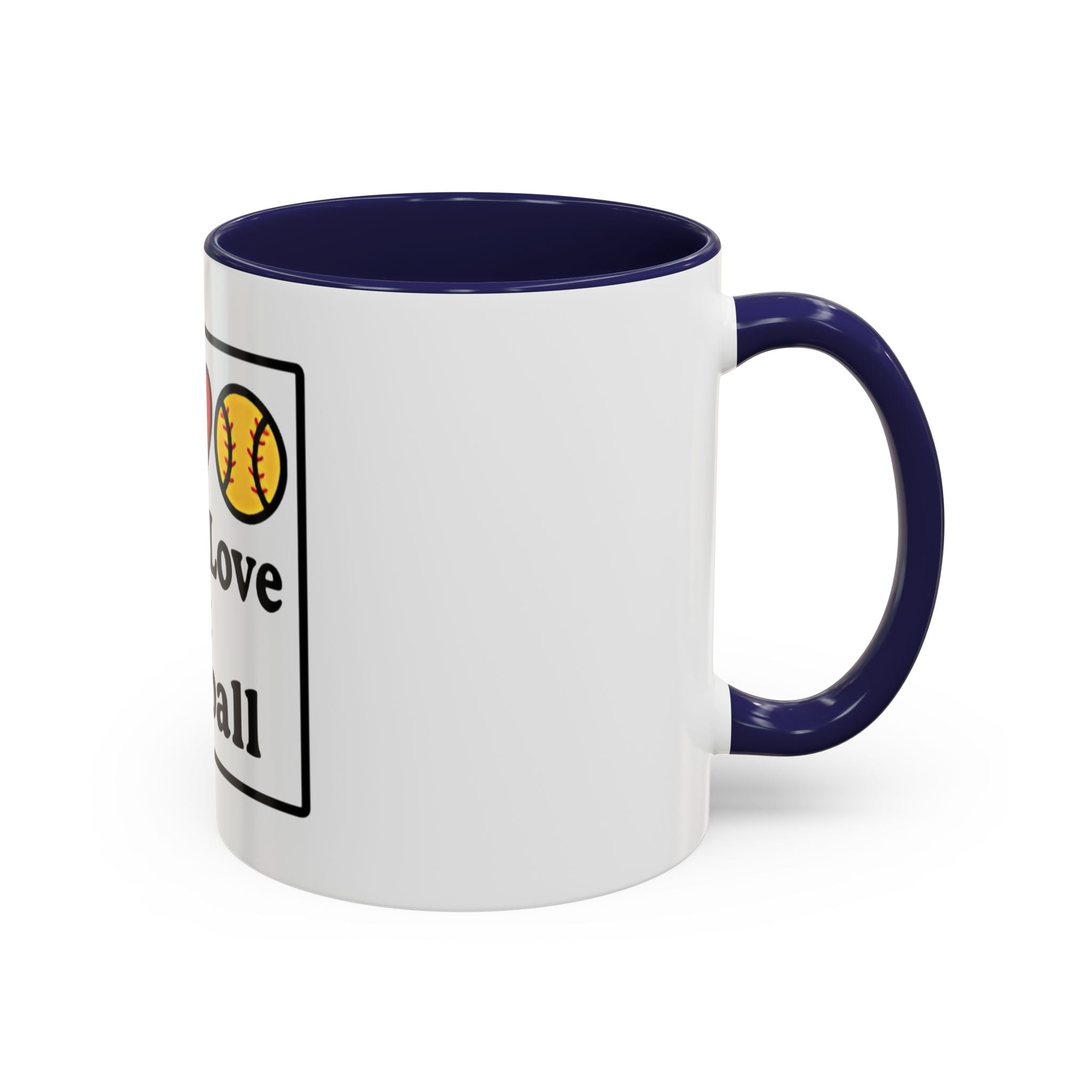 Peace Love Softball Coffee Mug, Sporty Mug for Softball Fans