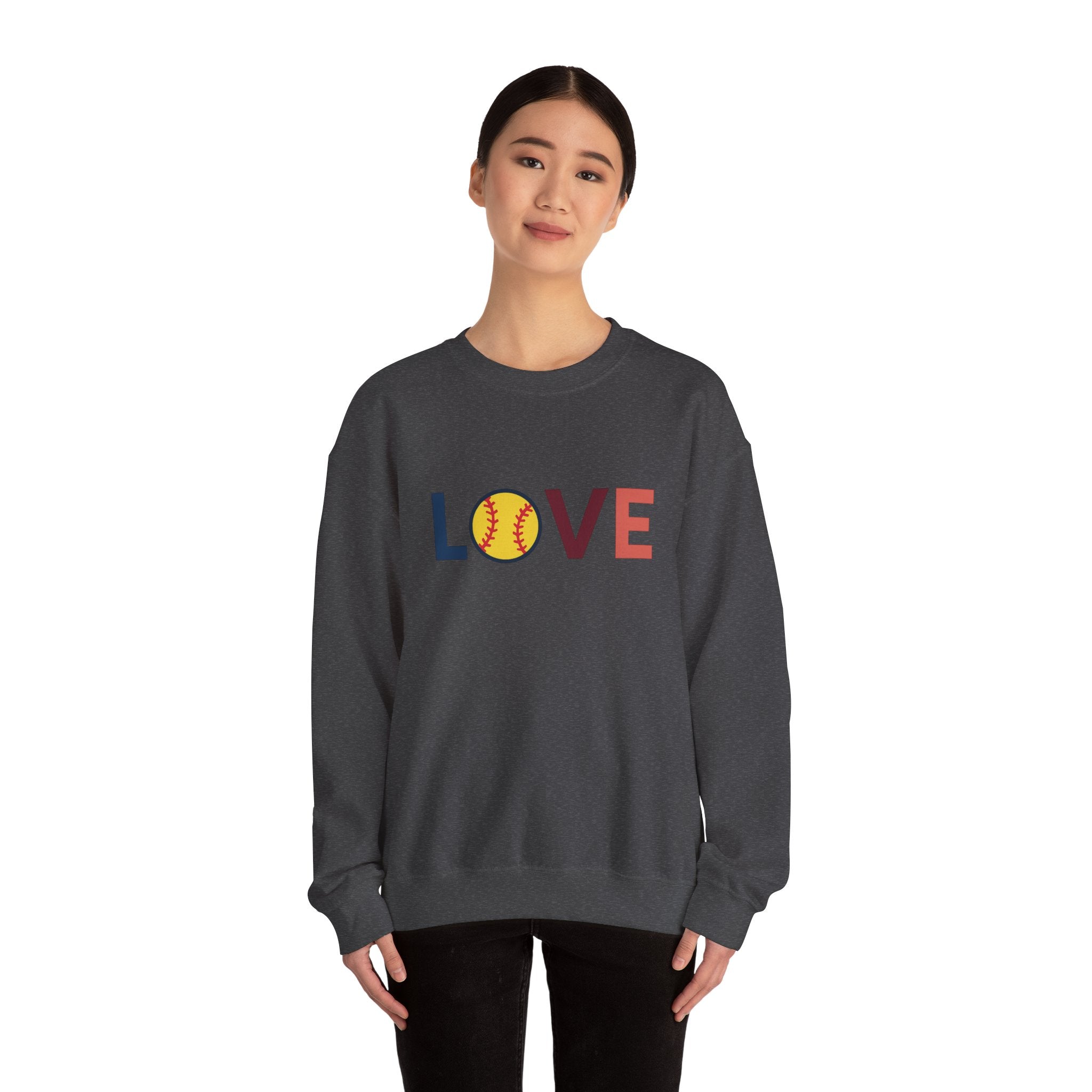 Love Baseball Crewneck Sweatshirt