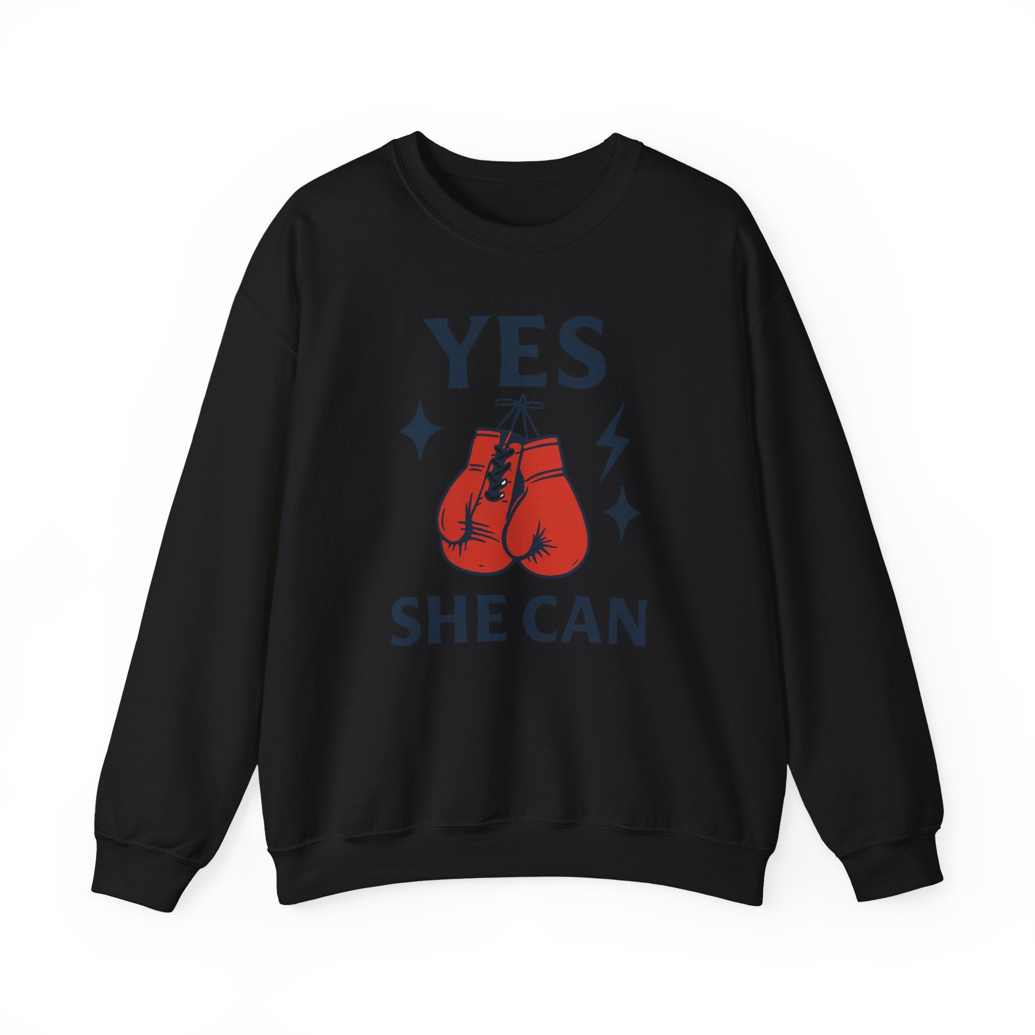 Yes, She Can Boxing Sweatshirt, Unisex Crewneck