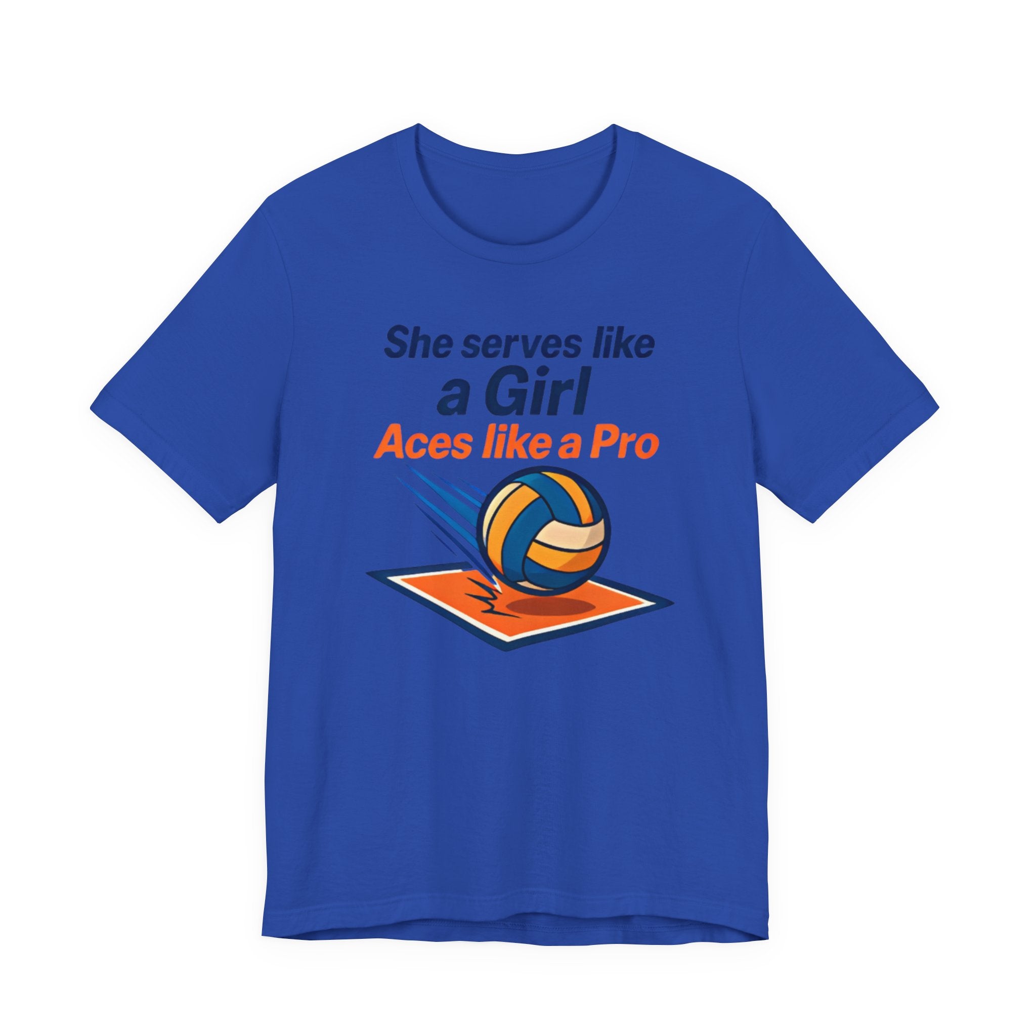 She Serves Like a Girl Tee, Volleyball Shirt