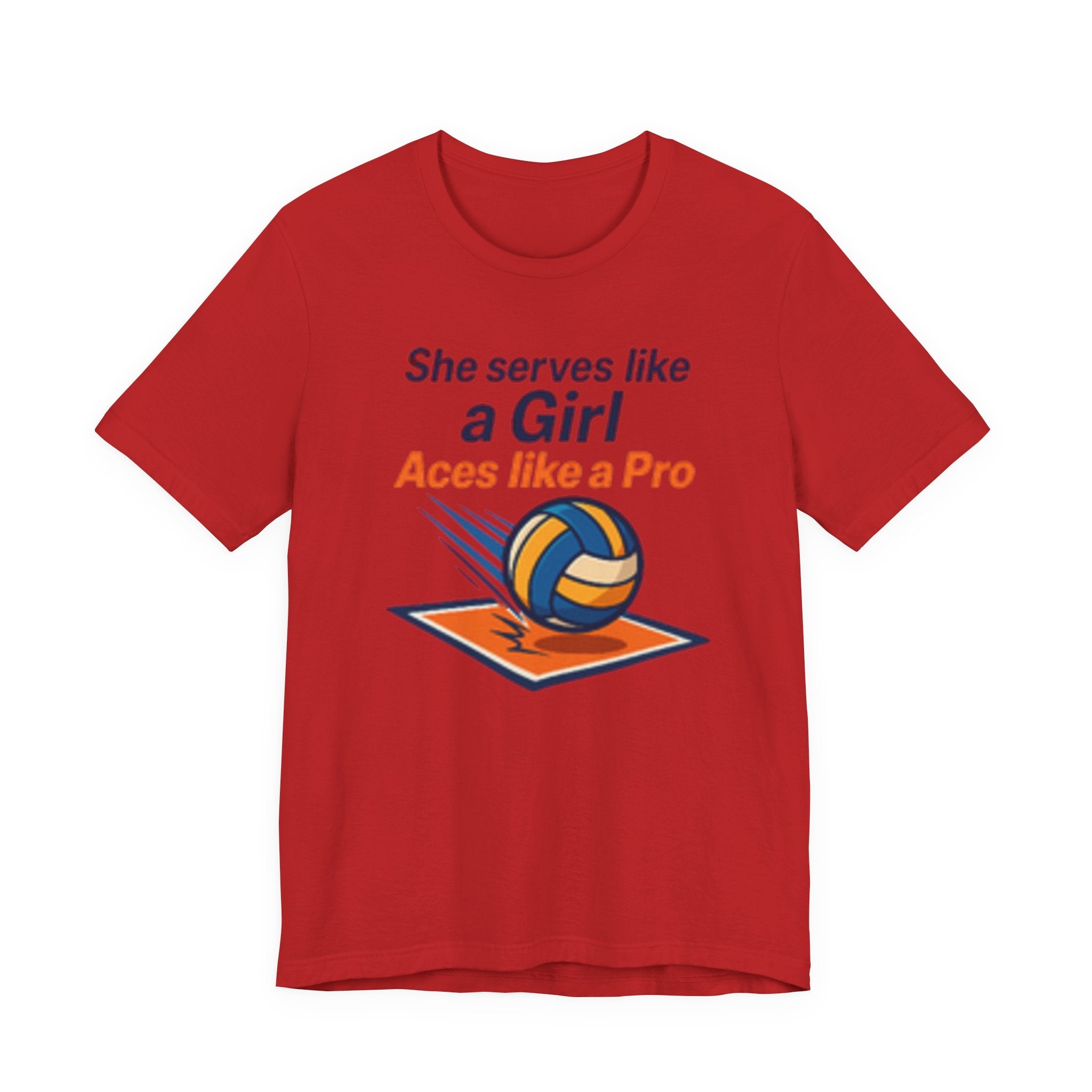 She Serves Like A Girl Tee, Volleyball Shirt