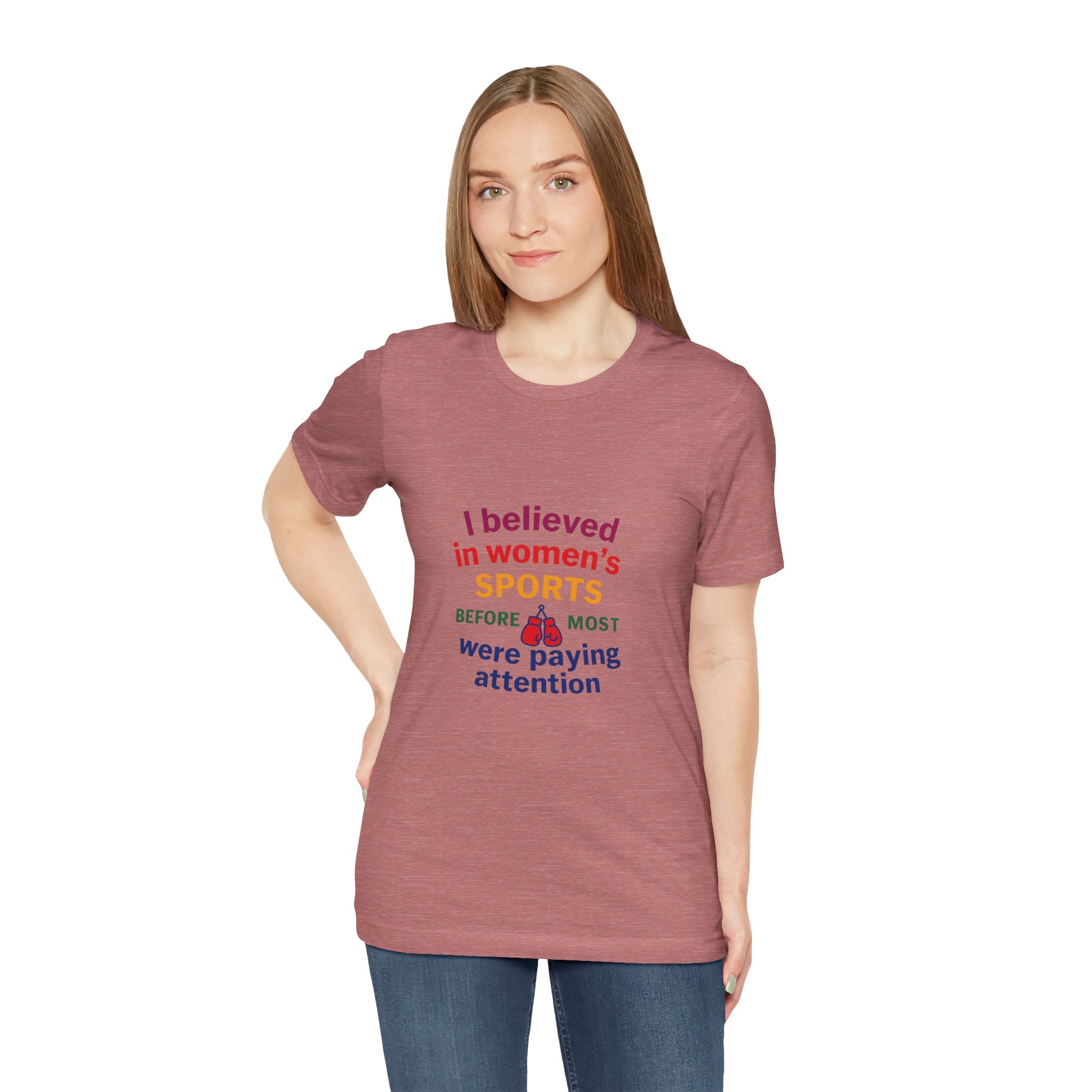 Women's Sports Believer Tee, Unisex Jersey Short Sleeve Tee