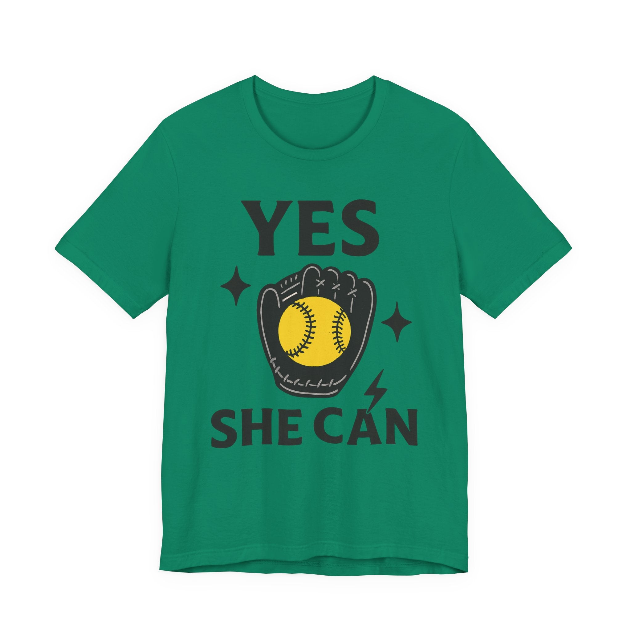 Yes, She Can Softball Unisex Tee