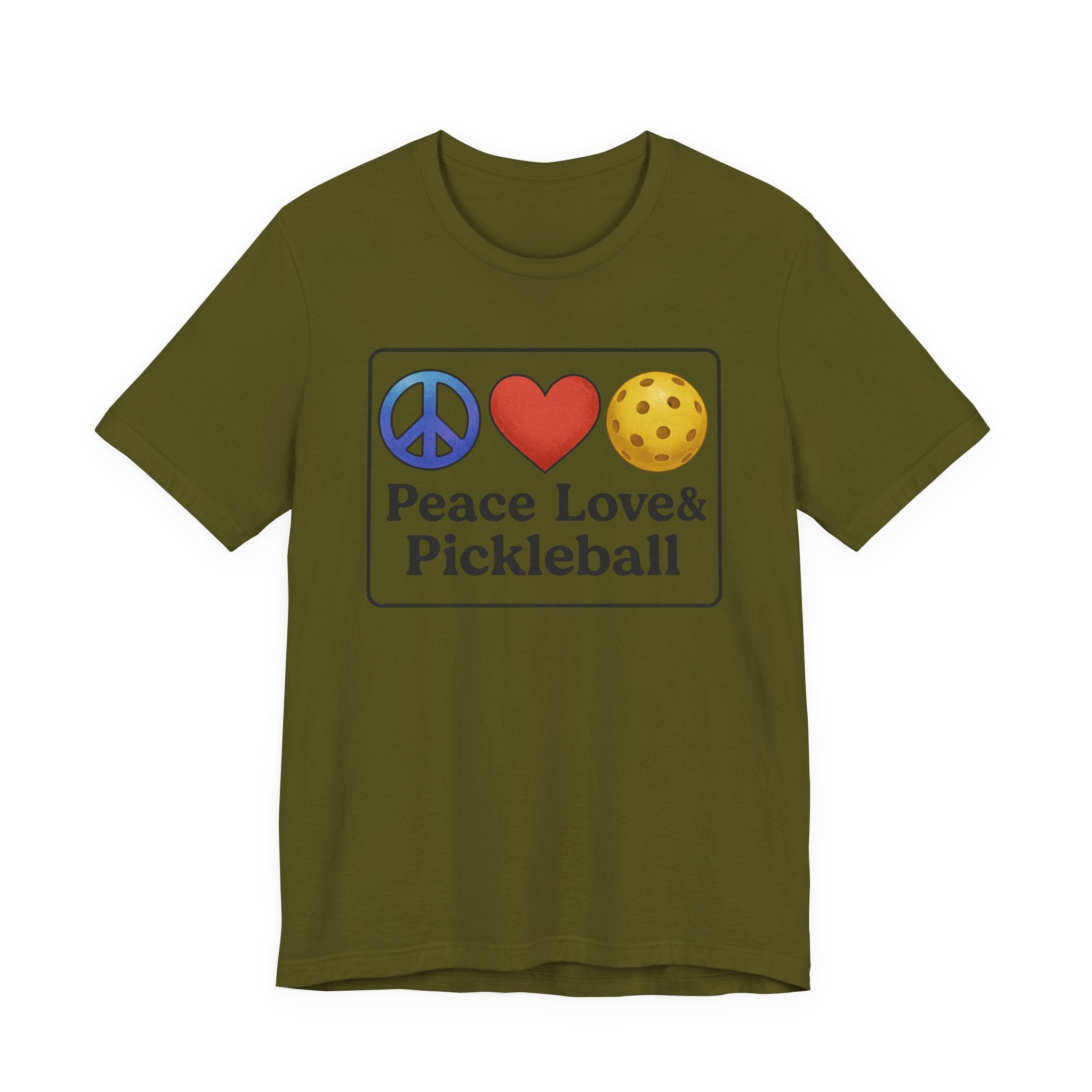 Peace Love & Pickleball Unisex Tee, Fun Pickleball Shirt
