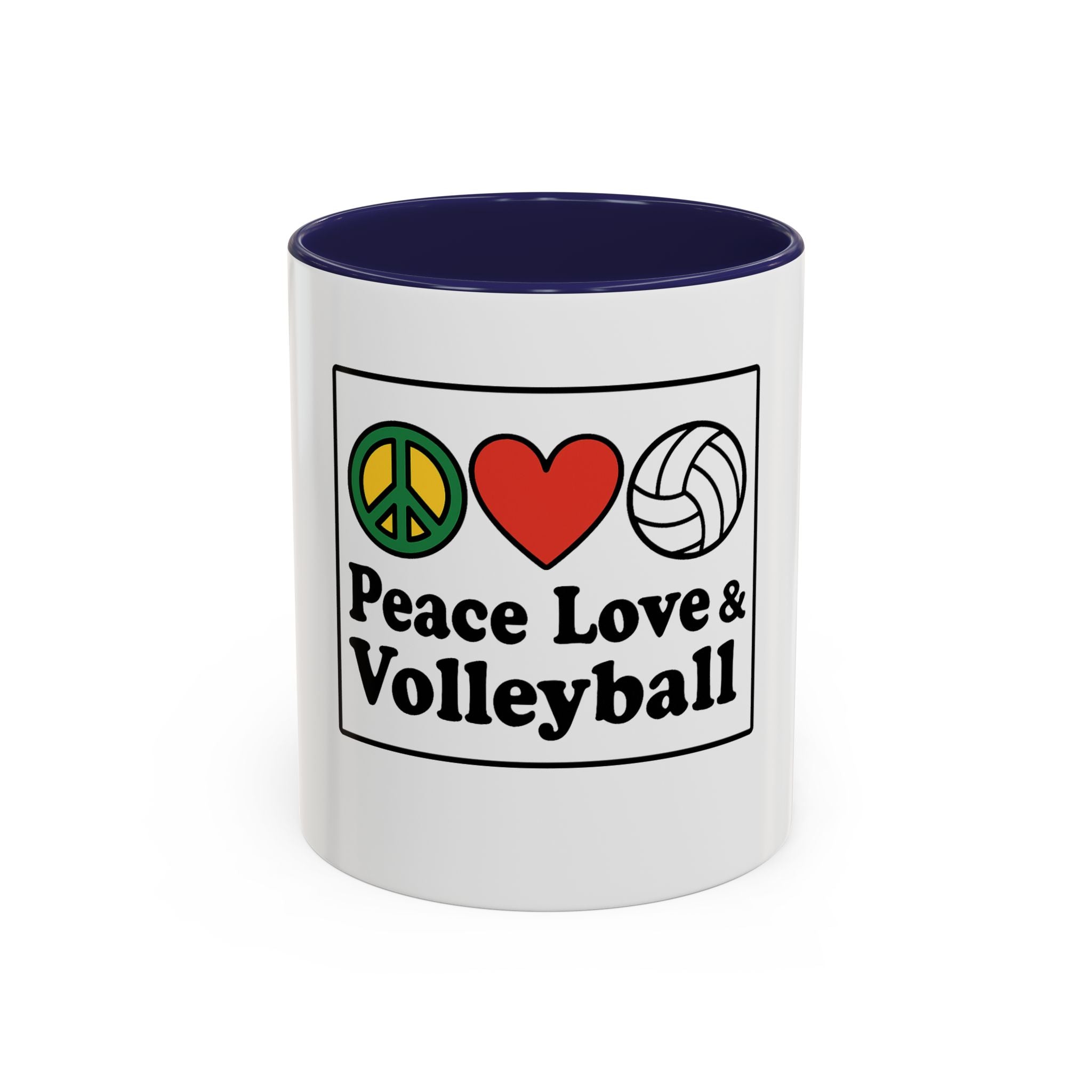 Peace Love & Volleyball Coffee Mug