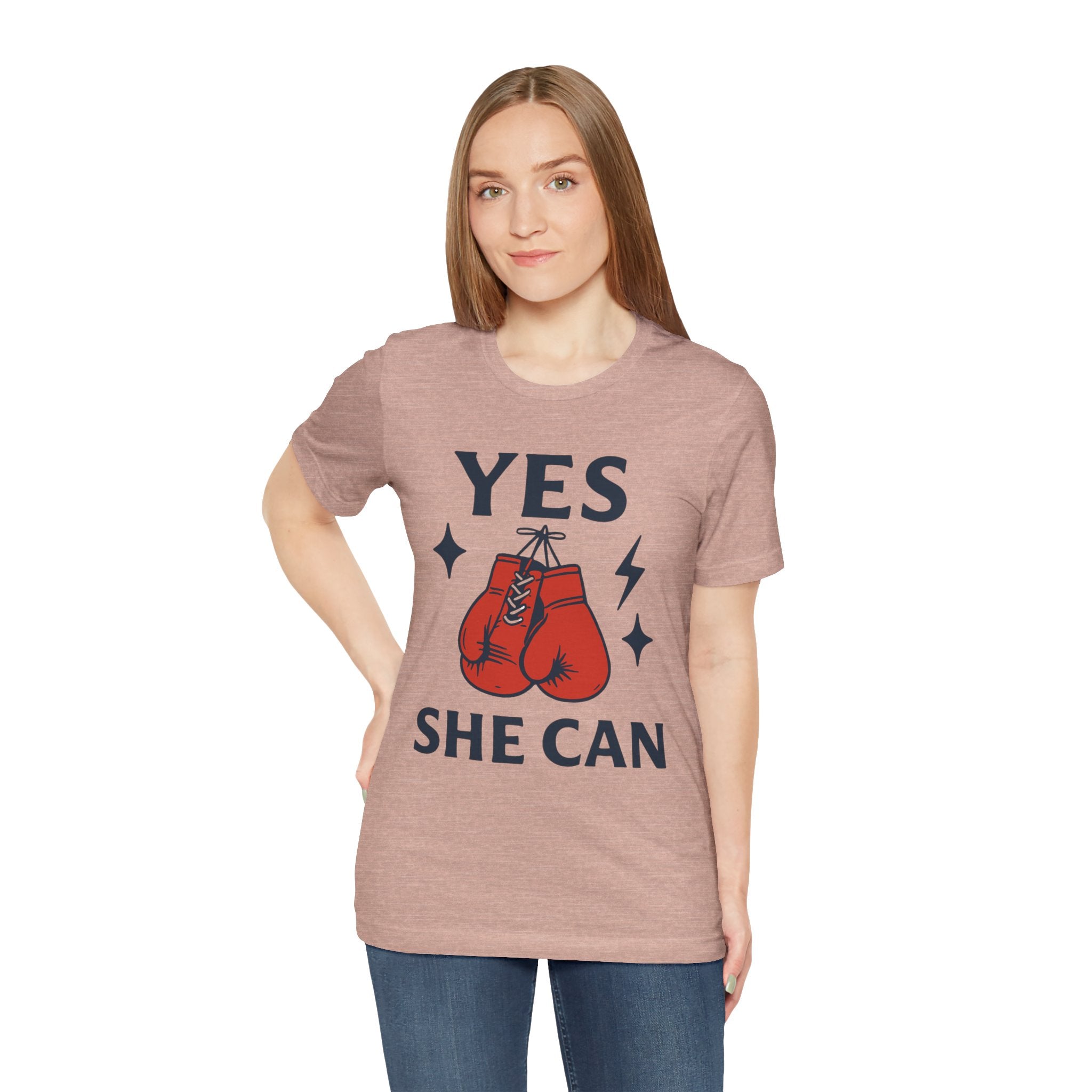 Yes, She Can Boxing Unisex Tee