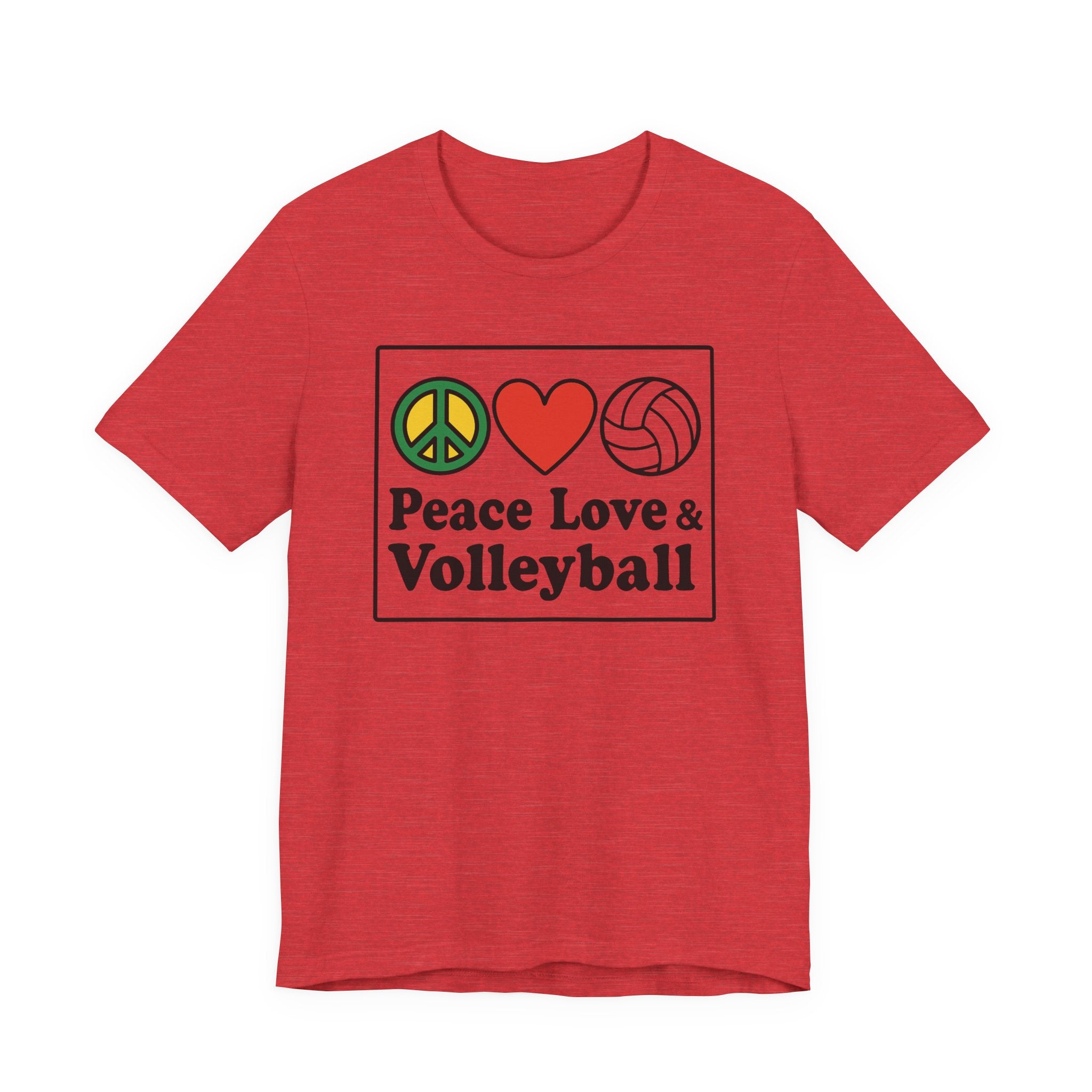 Peace Love & Volleyball Tee - Unisex Jersey Short Sleeve