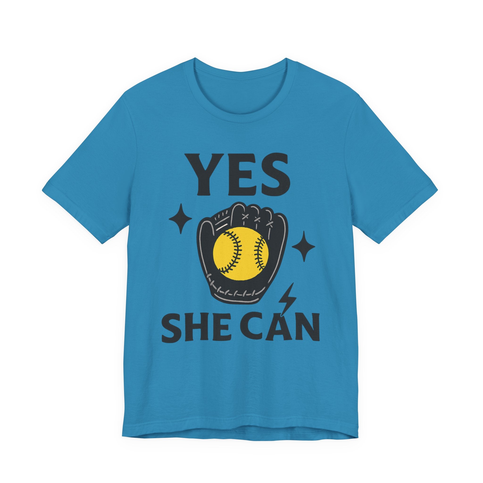 Yes, She Can Softball Unisex Tee