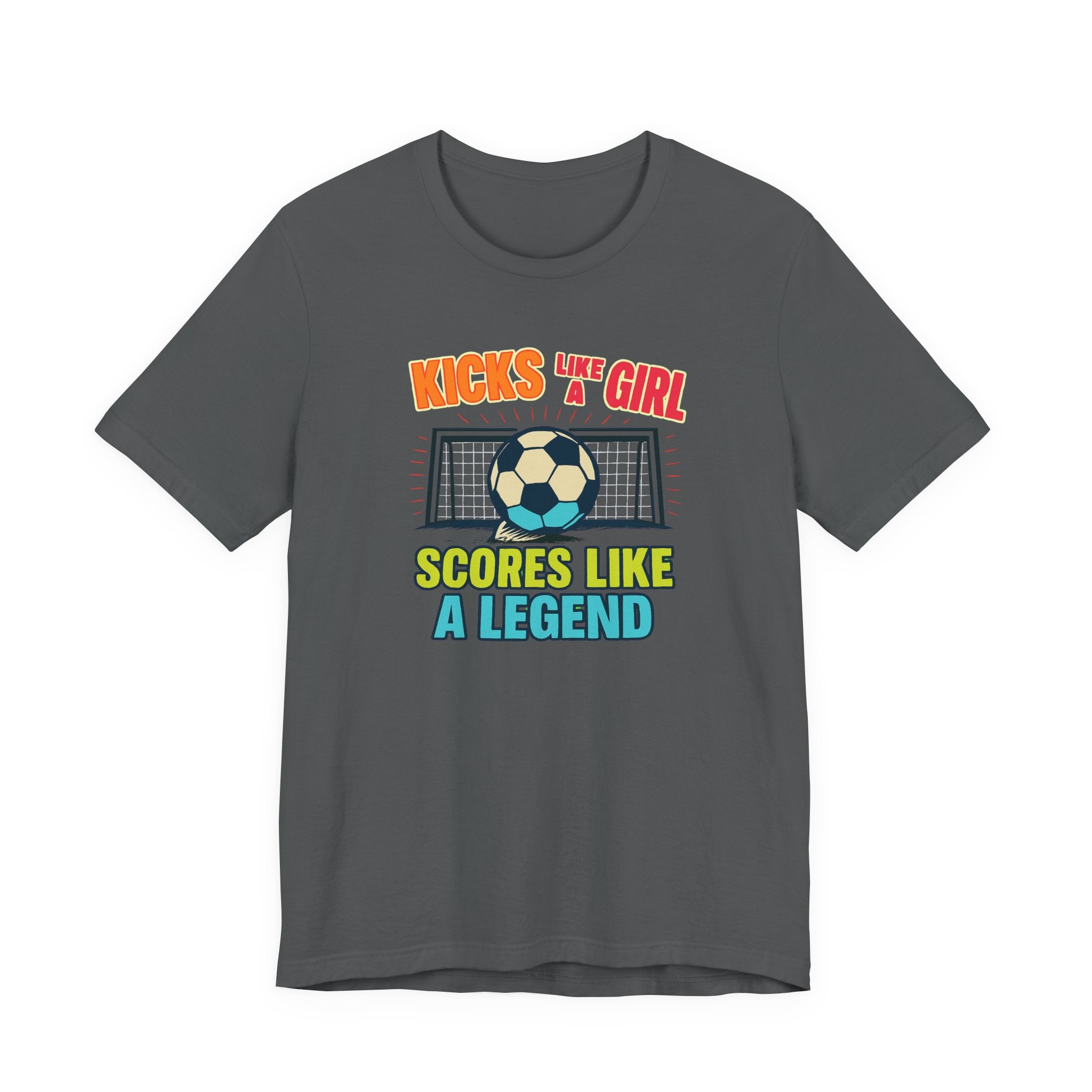 Soccer Inspired Fun Tee - Kicks Like A Girl