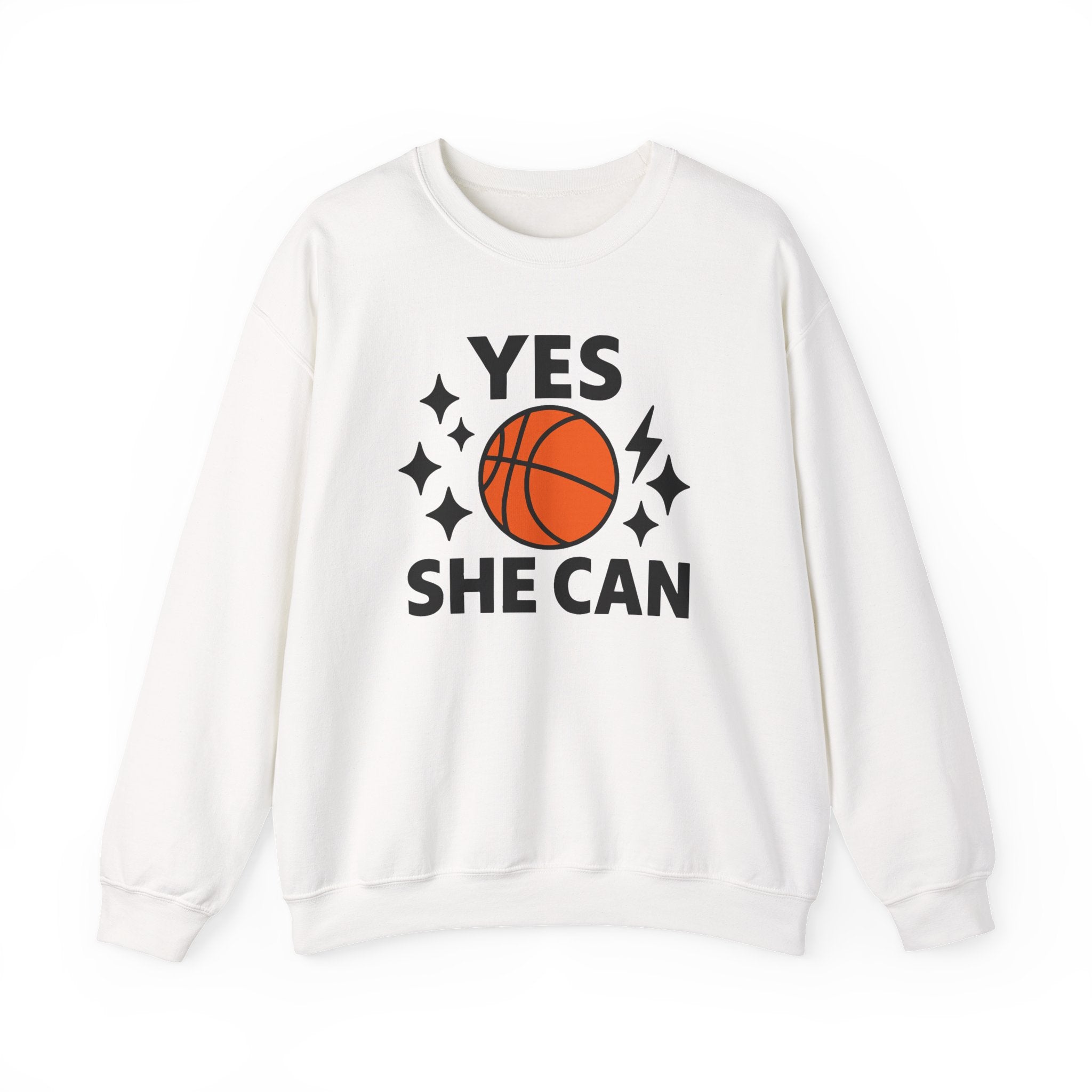 Yes, She Can Basketball Sweatshirt, Unisex Crewneck