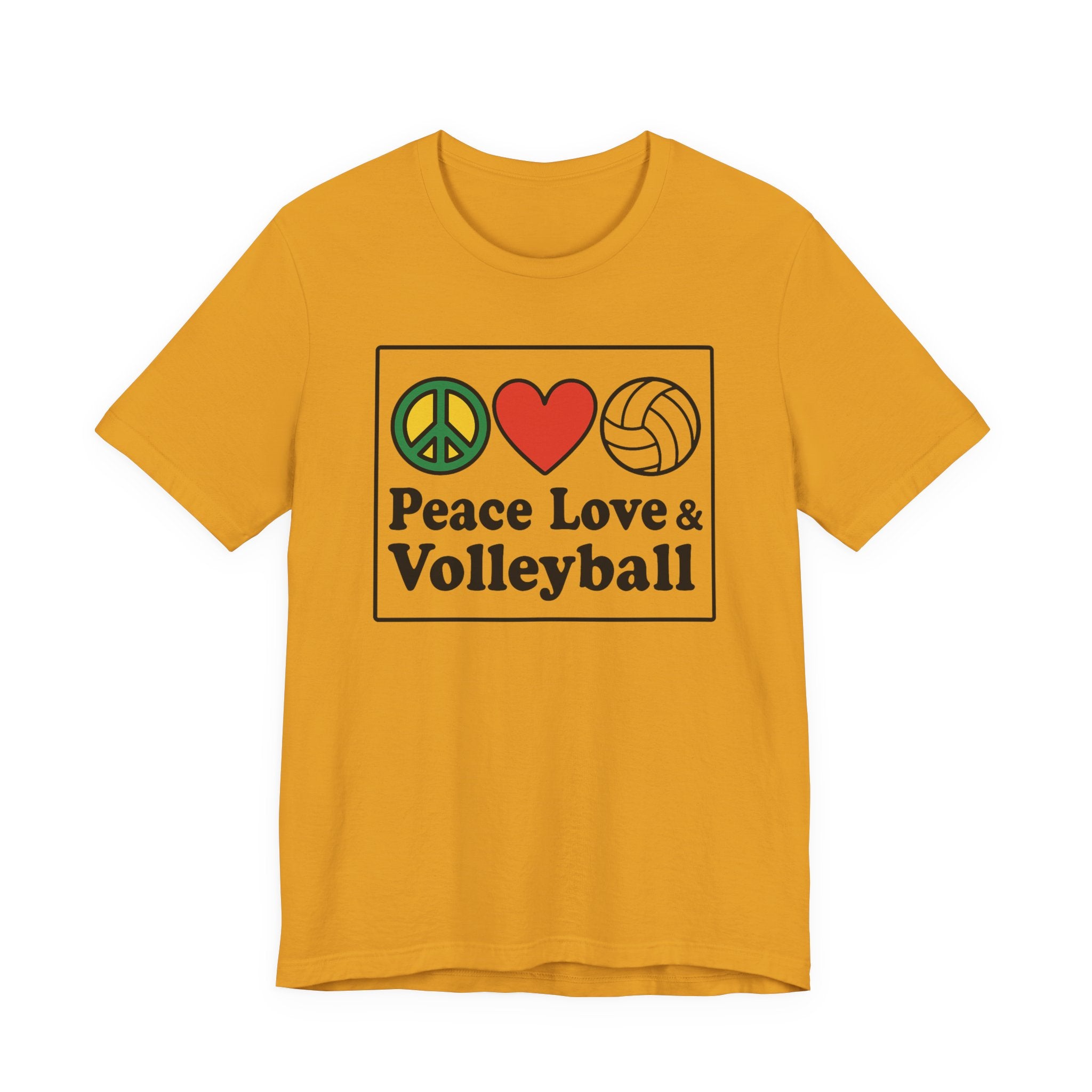 Peace Love & Volleyball Tee - Unisex Jersey Short Sleeve