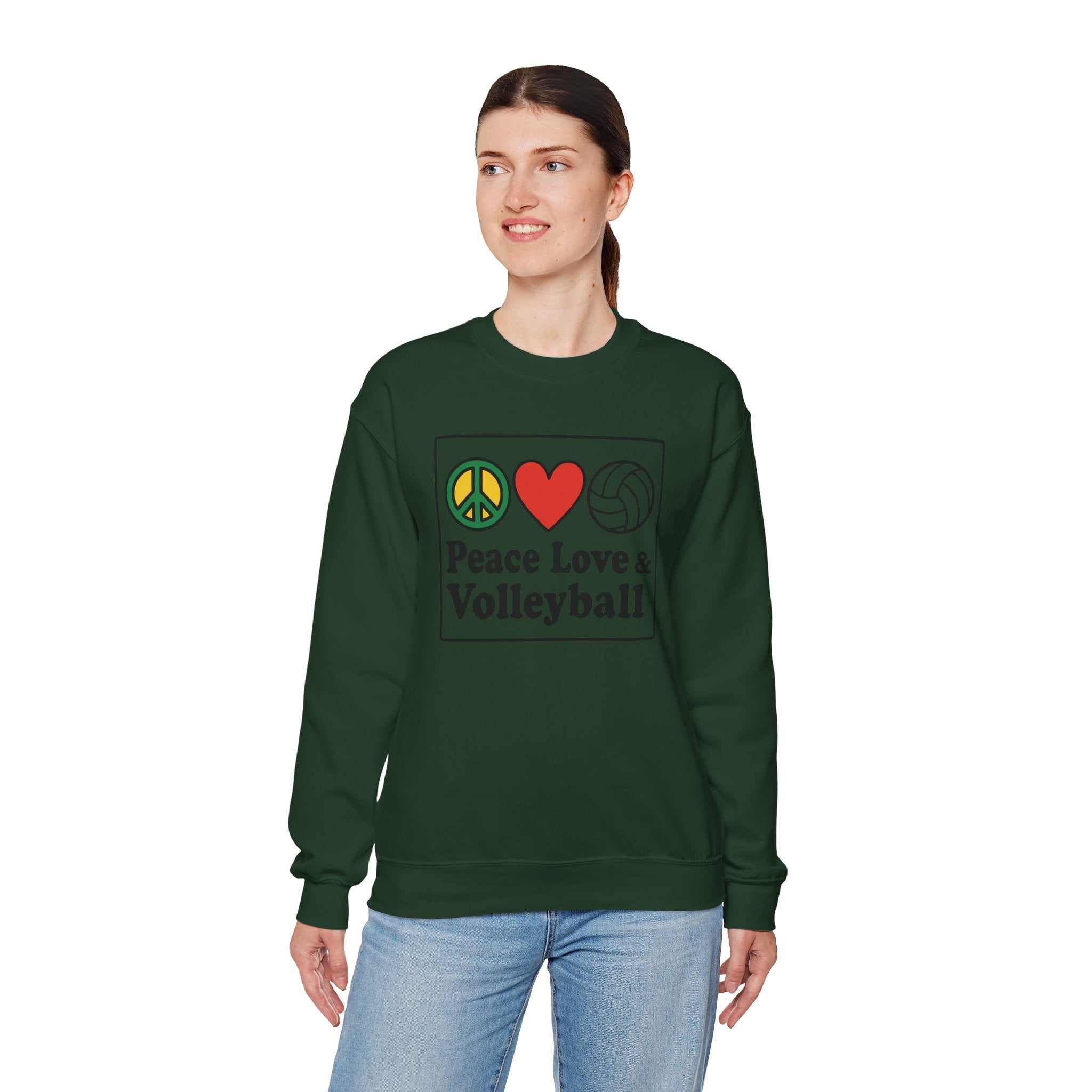 Peace Love Volleyball Crewneck Sweatshirt