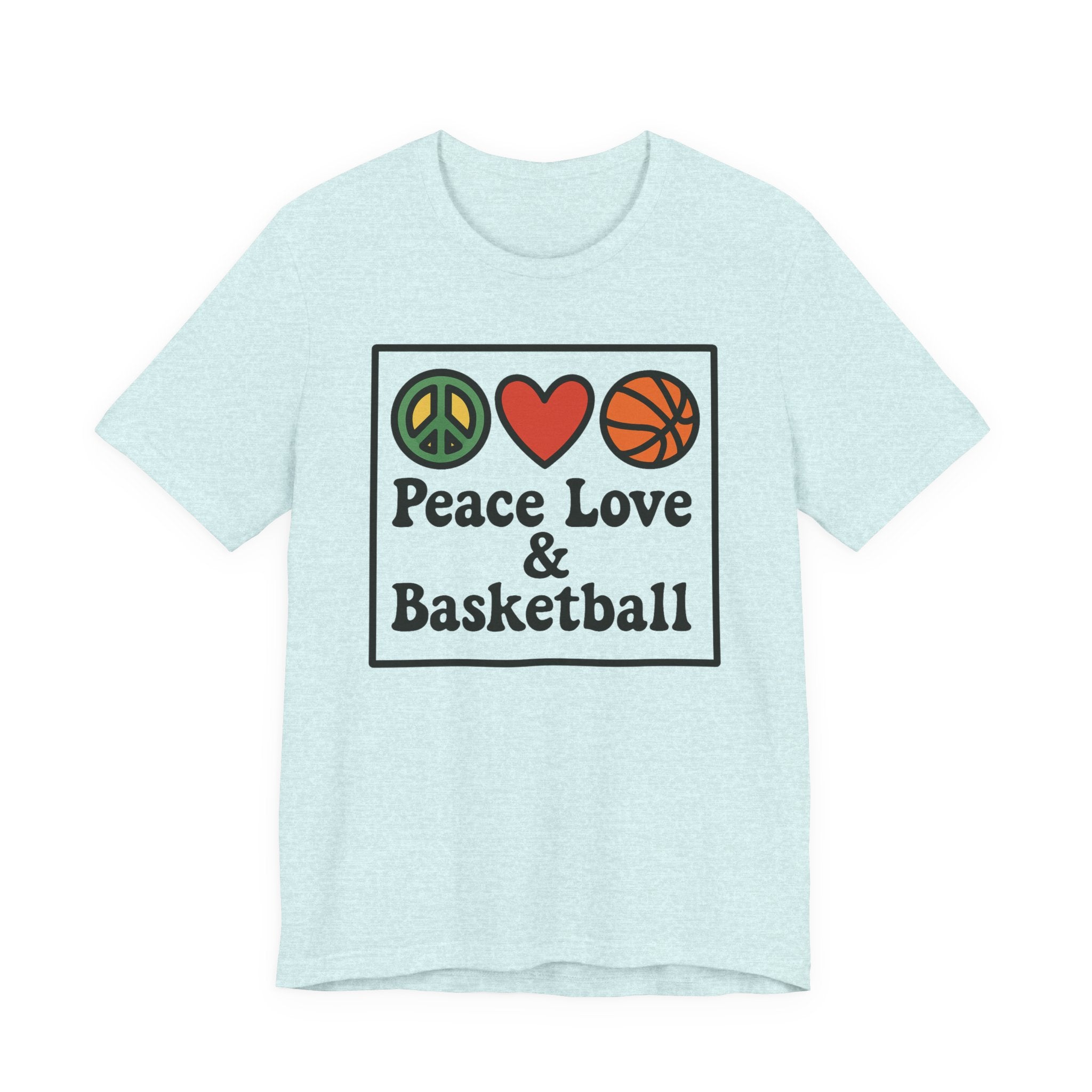 Peace, Love & Basketball Tee for Sports Lovers