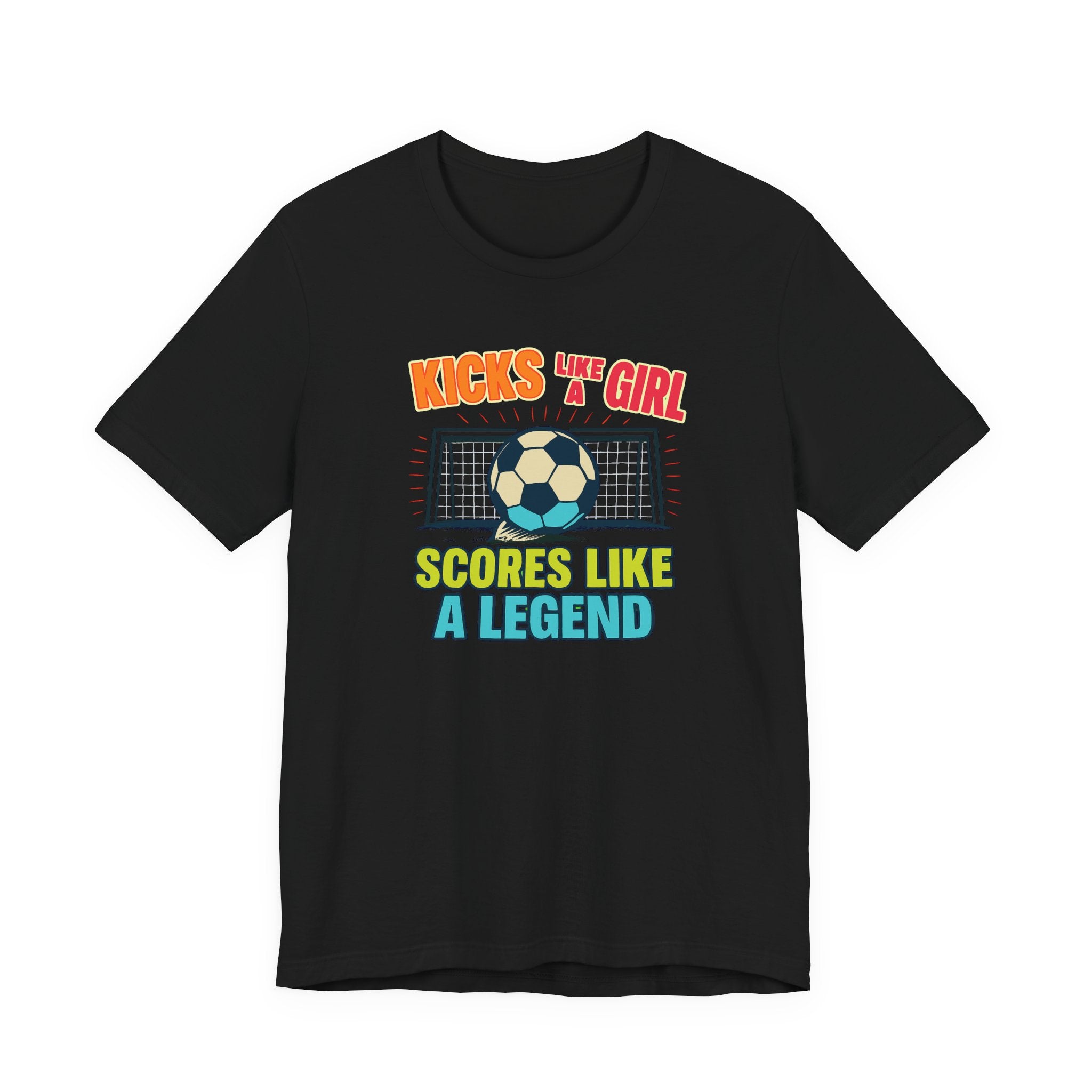 Soccer Inspired Fun Tee - Kicks Like A Girl