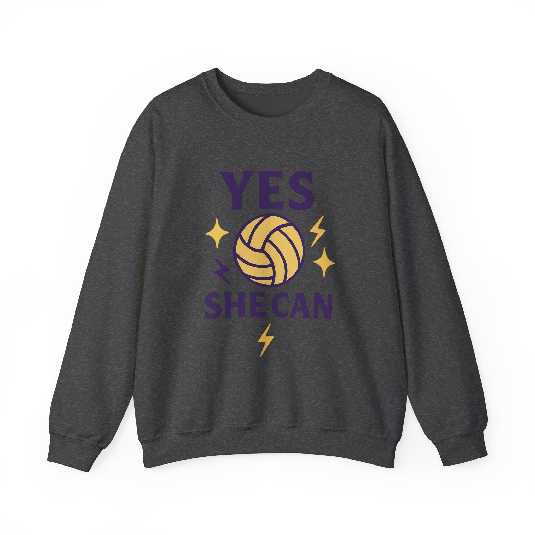 Yes, She Can Volleyball Sweatshirt, Unisex Crewneck