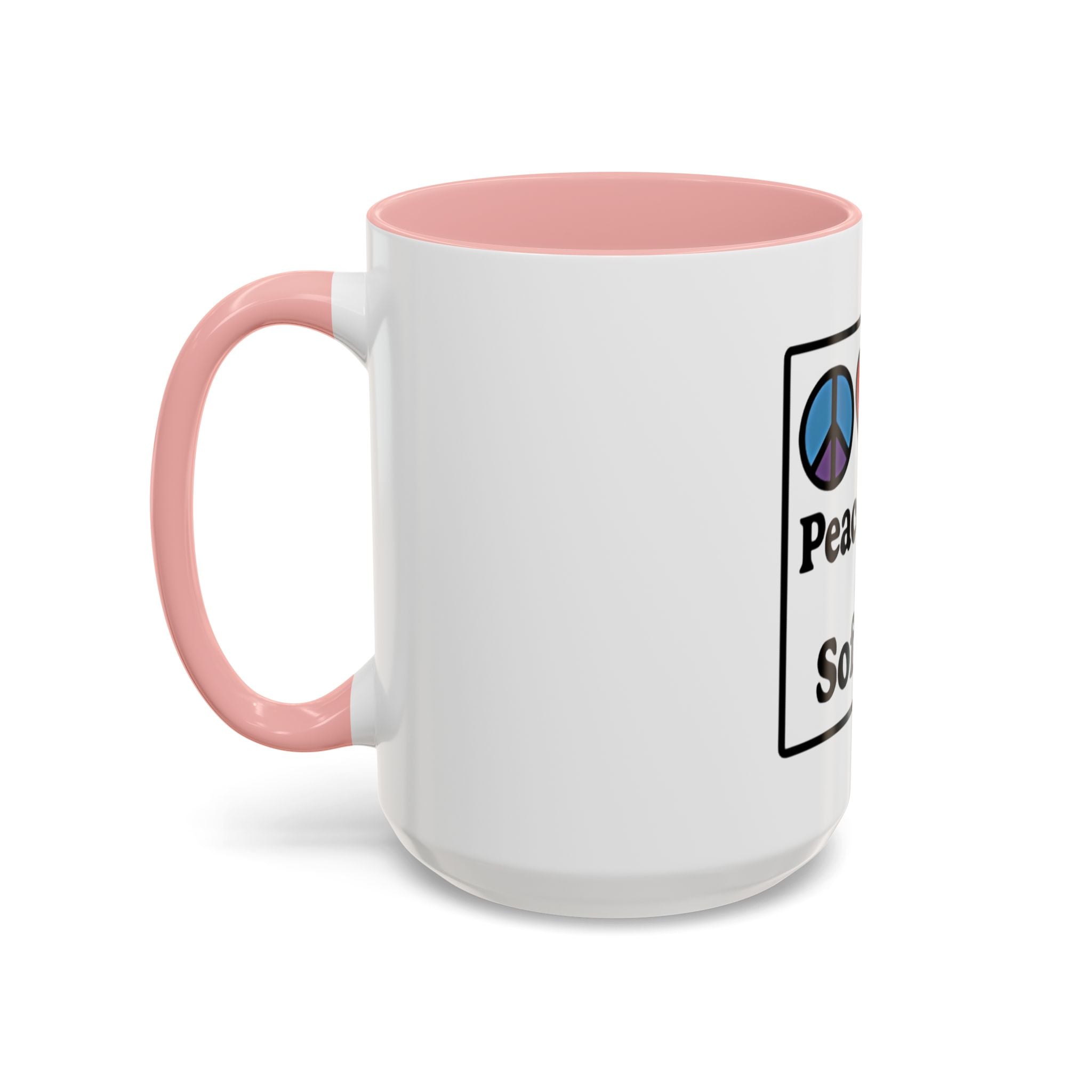 Peace Love Softball Coffee Mug, Sporty Mug for Softball Fans