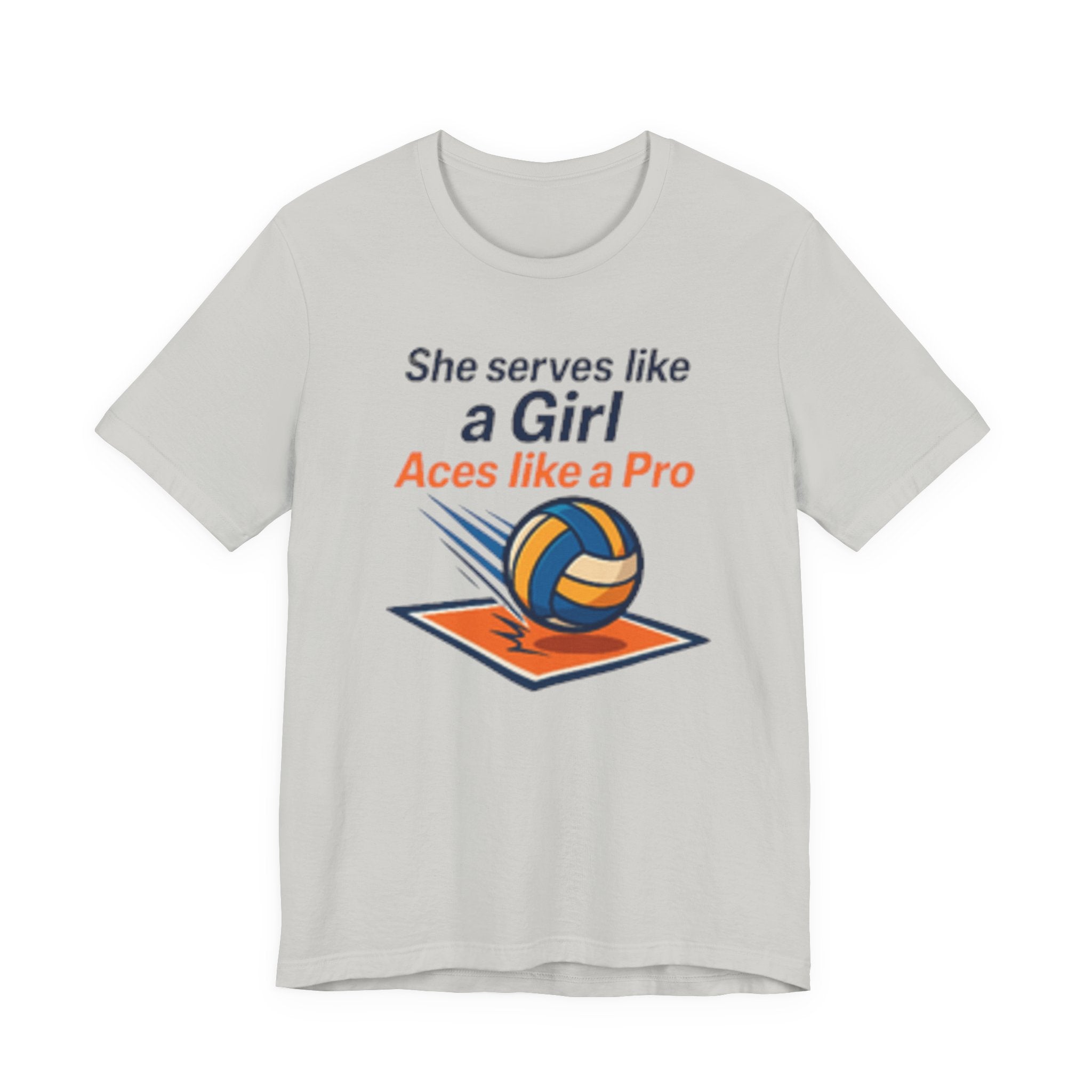 She Serves Like A Girl Tee, Volleyball Shirt