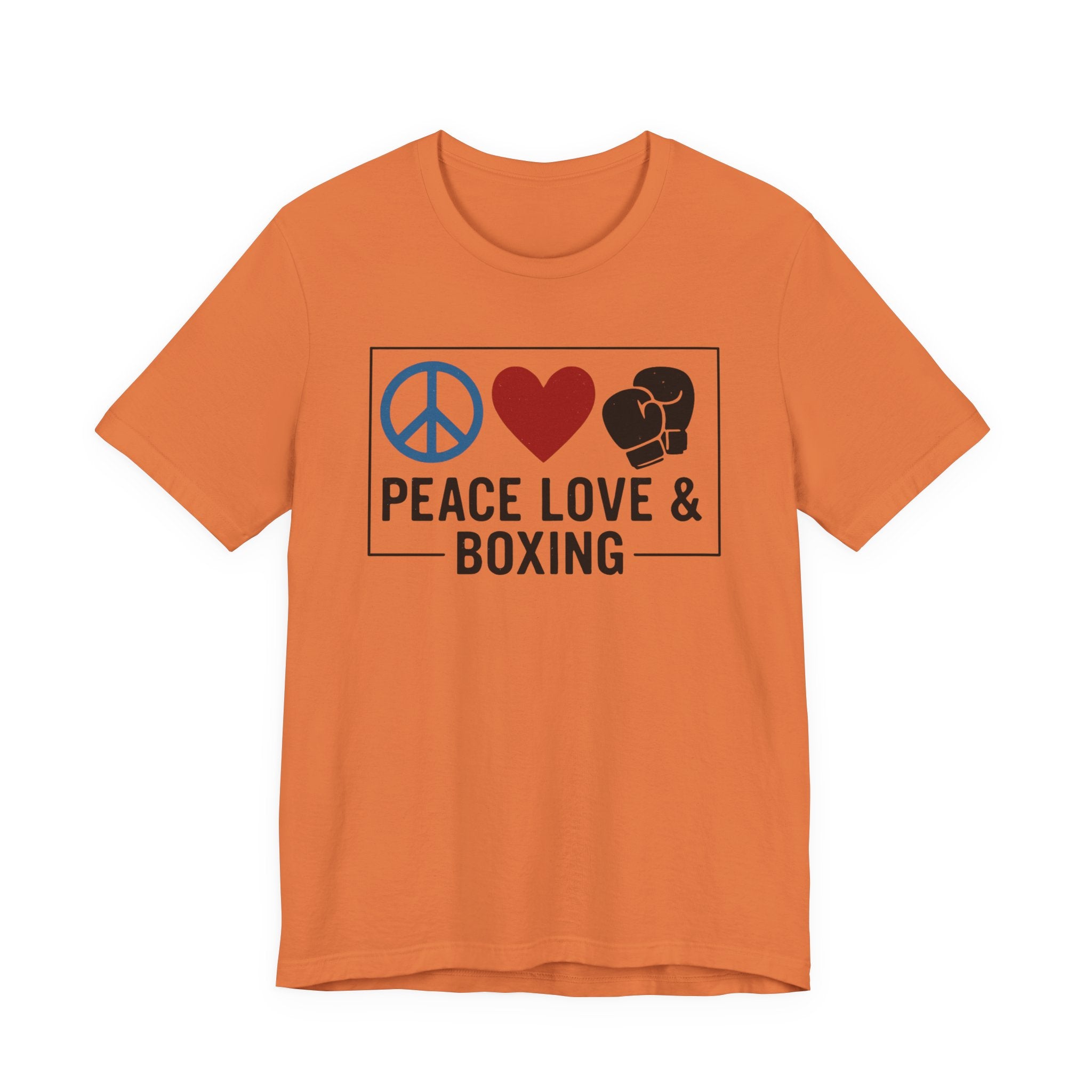 Unisex Jersey Short Sleeve Tee - Peace Love & Boxing T-Shirt
