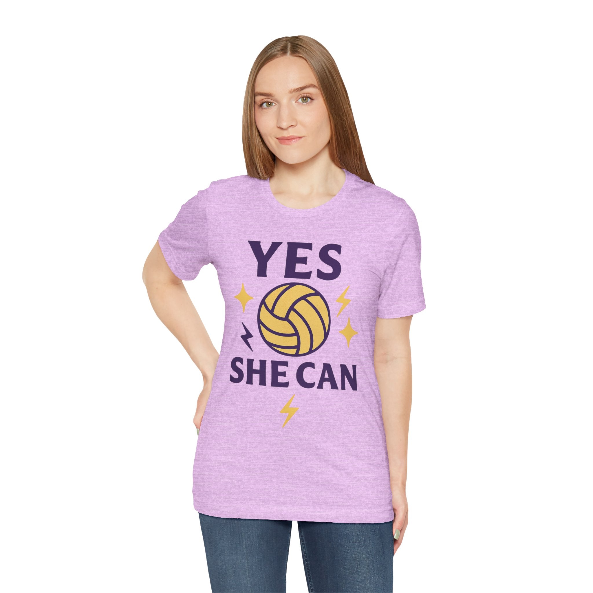 Yes, She Can Volleyball Unisex Tee
