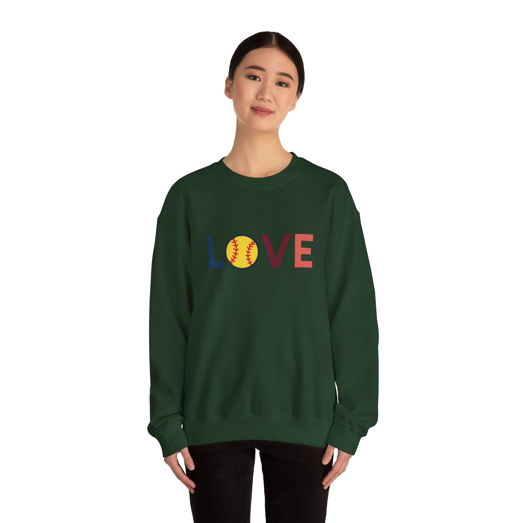 Love Baseball Crewneck Sweatshirt