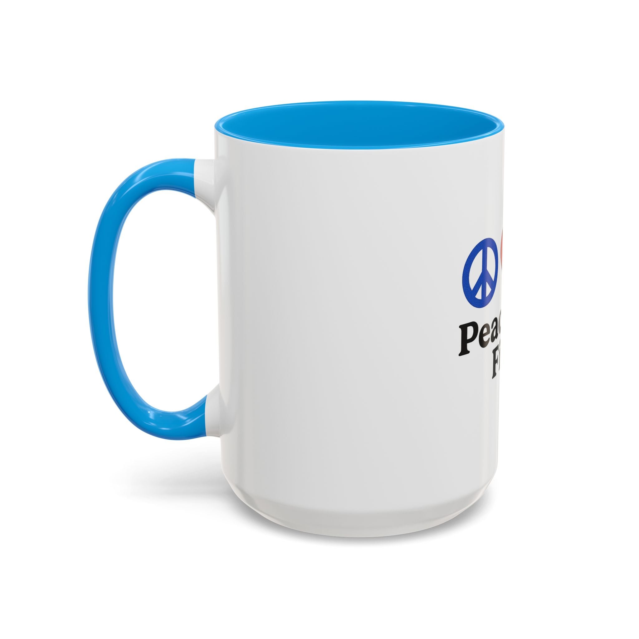 Peace, Love & Fishing Mug - Colorful Ceramic Coffee Cup for Anglers