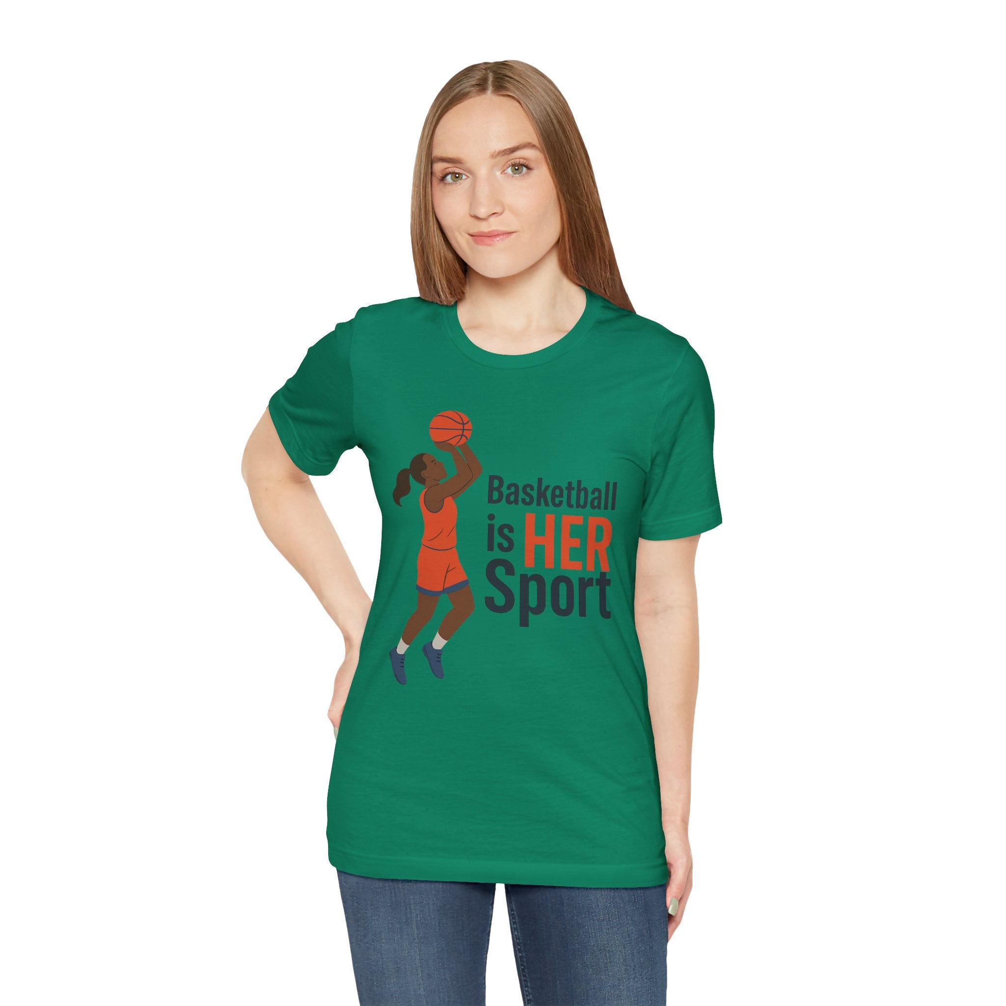 Unisex Sports Tee - Basketball Is Her Sport