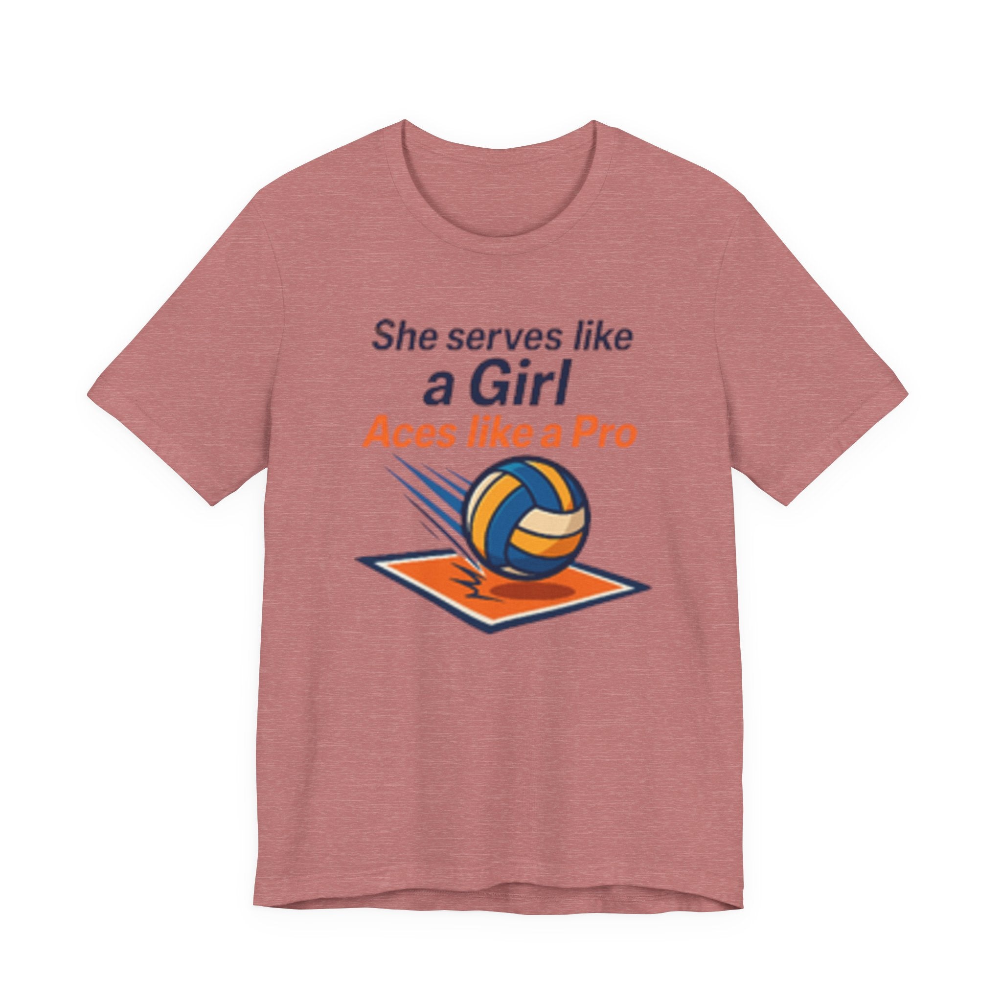 She Serves Like A Girl Tee, Volleyball Shirt
