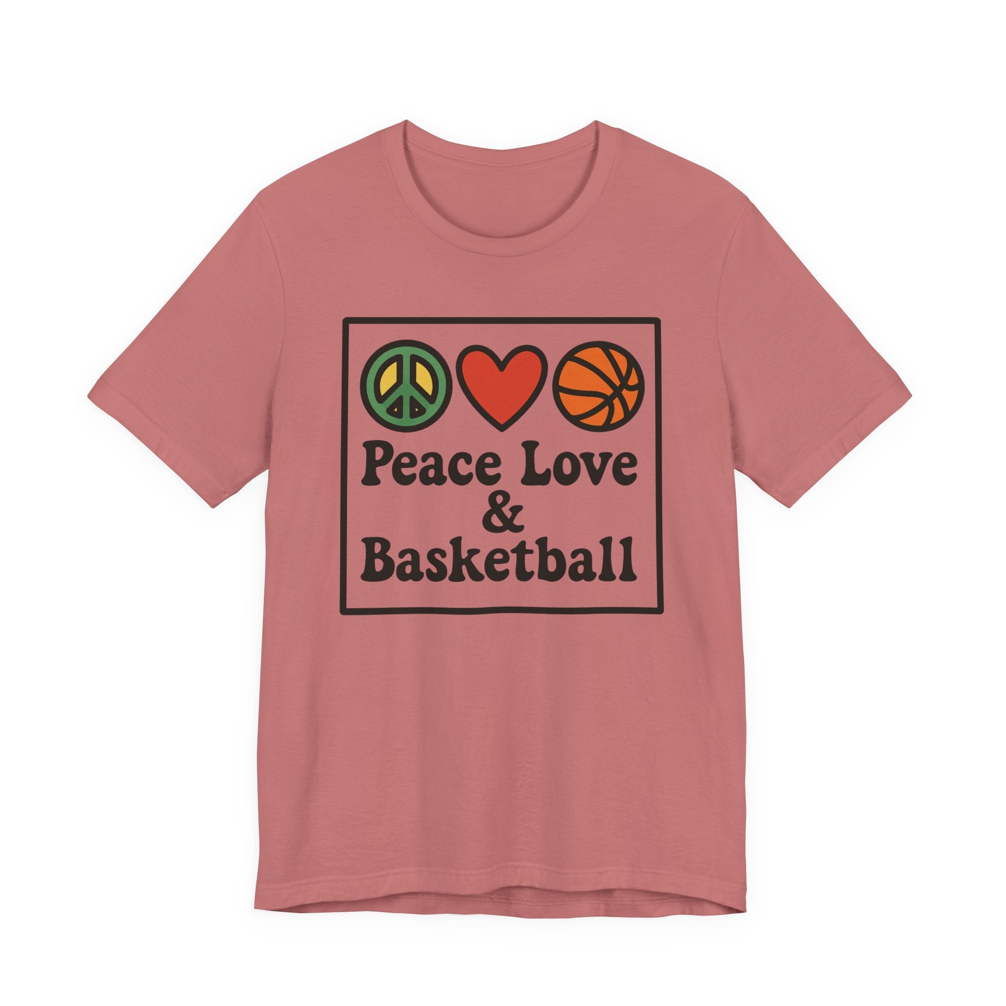 Peace, Love & Basketball Tee for Sports Lovers
