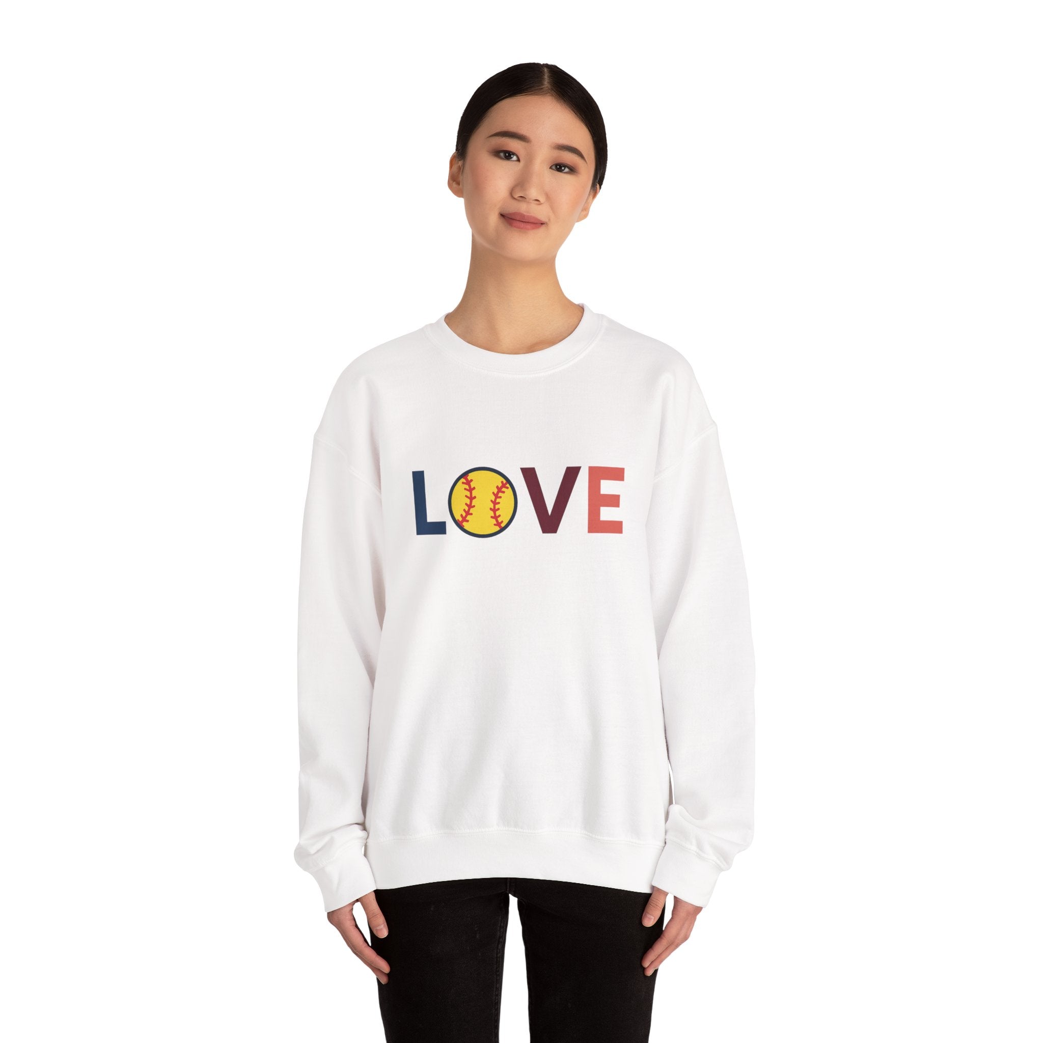 Love Baseball Crewneck Sweatshirt